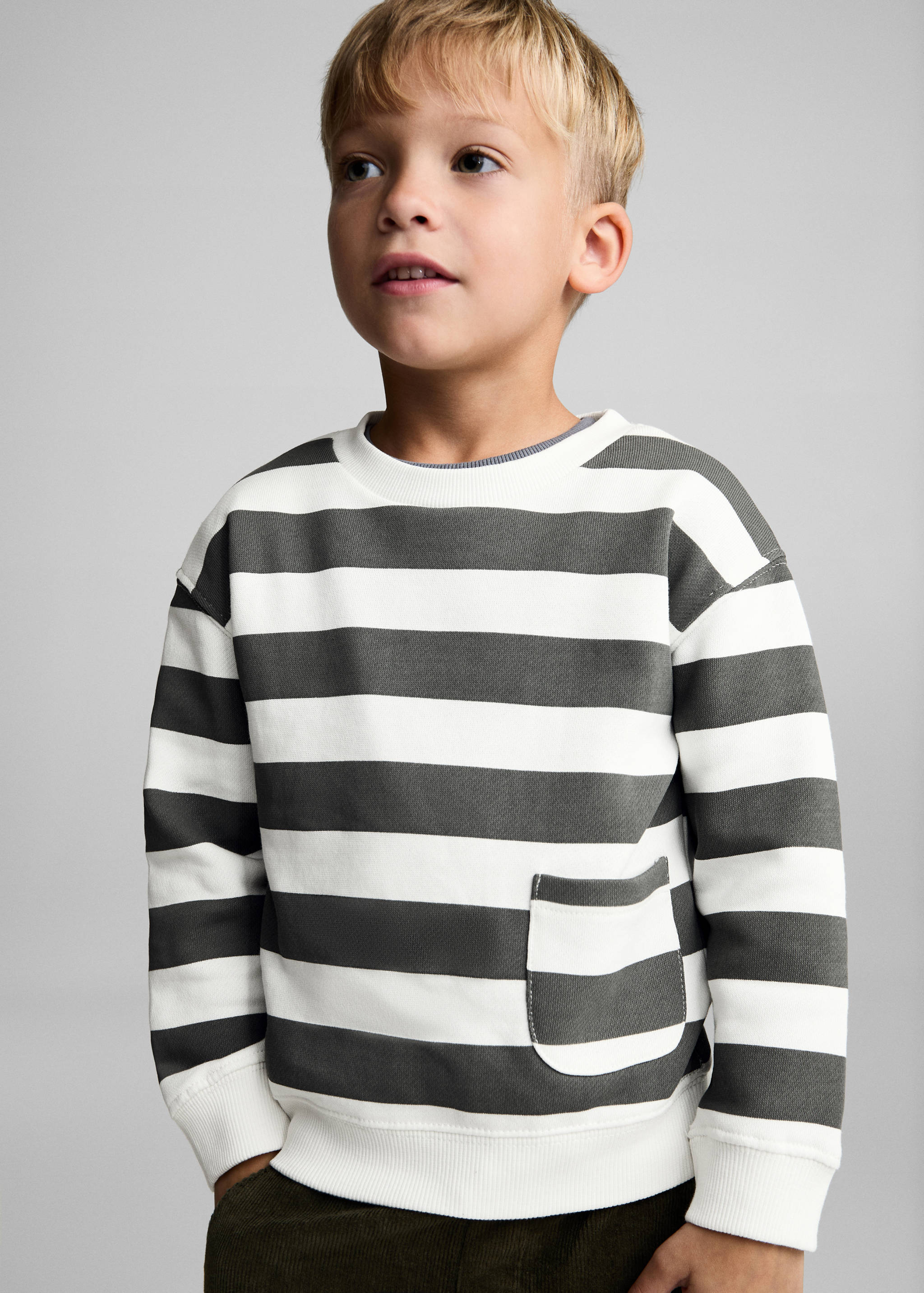 Striped print sweatshirt - Medium plane