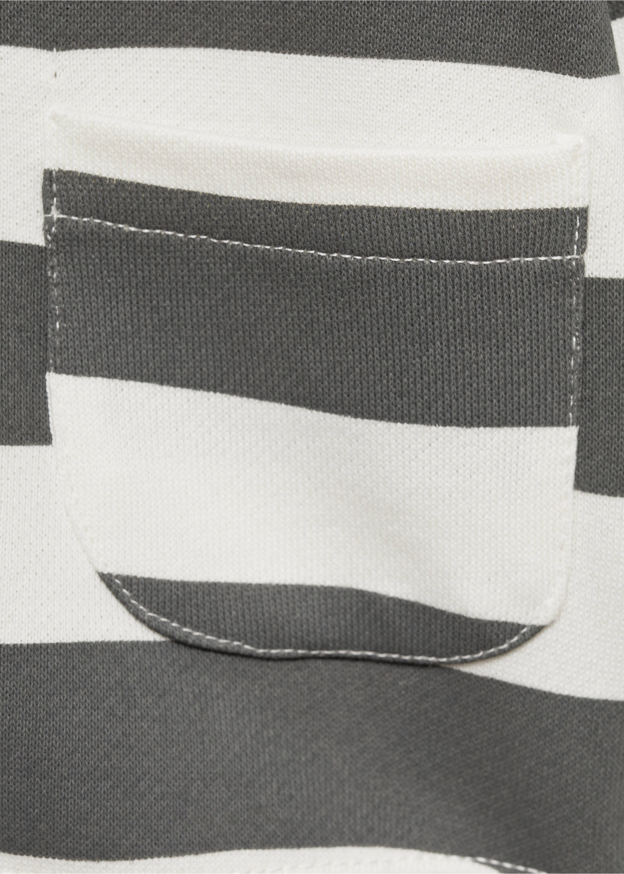 Striped print sweatshirt - Details of the article 8, Charcoal. Ref: 77013288-00.