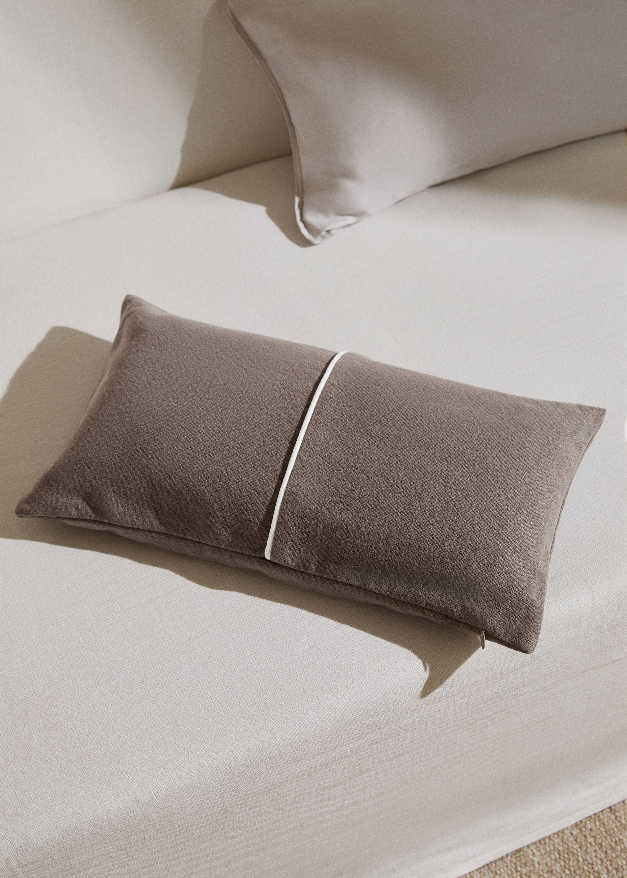 Housse de coussin lin liseré 30x50 cm - Plan général