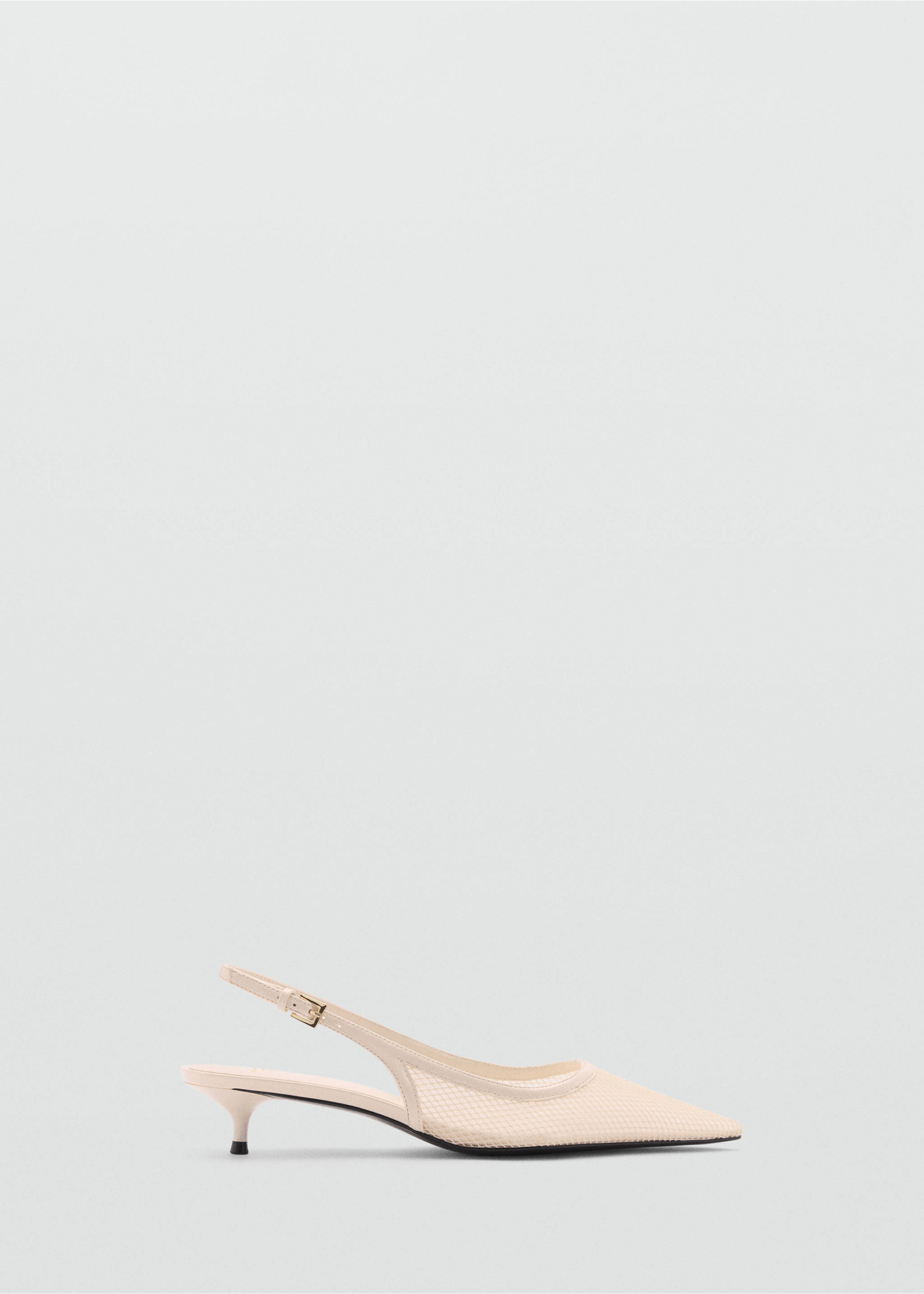 Heeled mesh shoes - Article without model, White. Ref: 77013668-00.