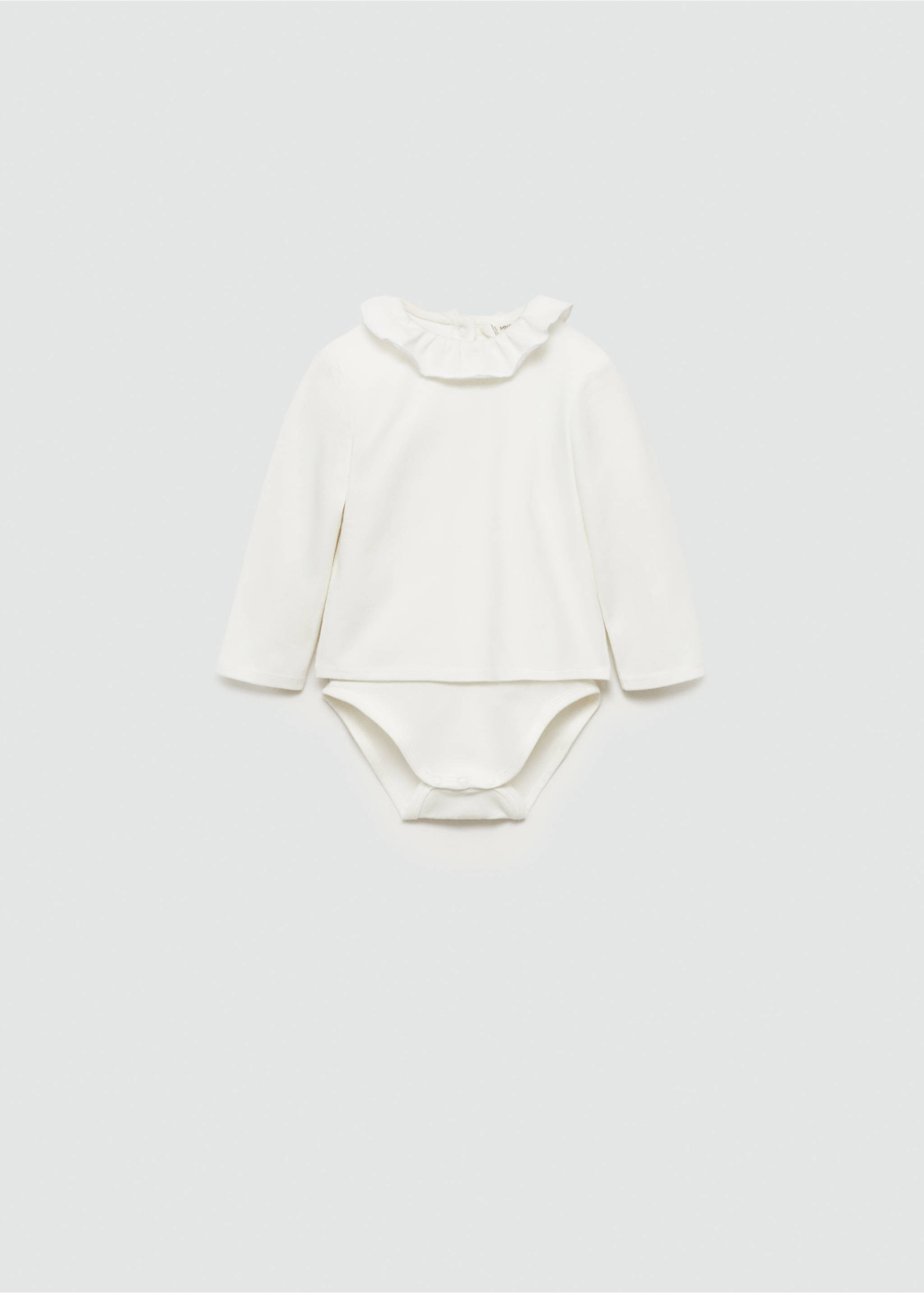 Ruffled cotton body - Article without model, Off White. Ref: 77013670-00.