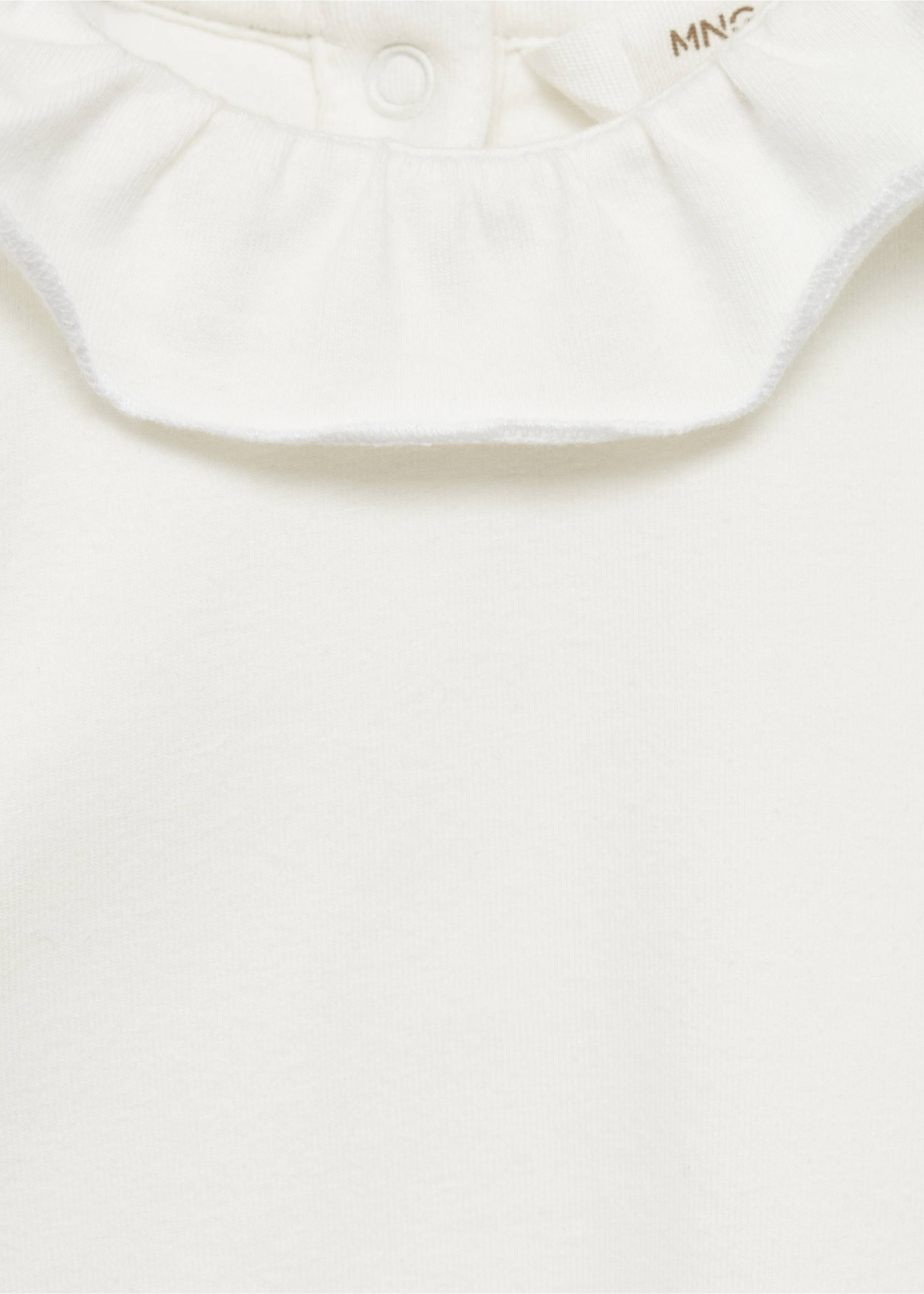 Ruffled cotton body - Details of the article 8, Off White. Ref: 77013670-00.