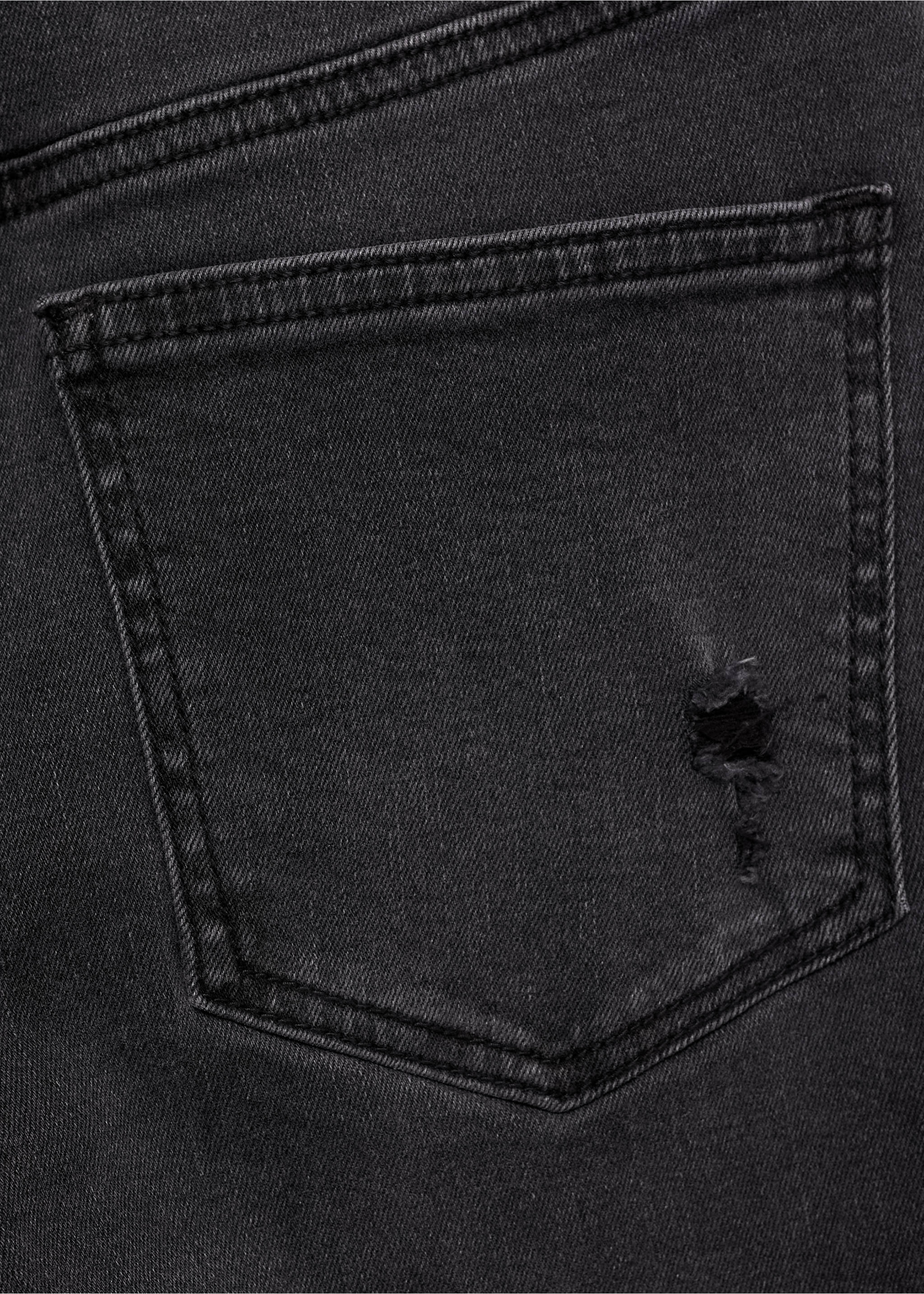 Jeans slim crop - Dettaglio dell'articolo 0, Black denim. Ref: 77014013-00.