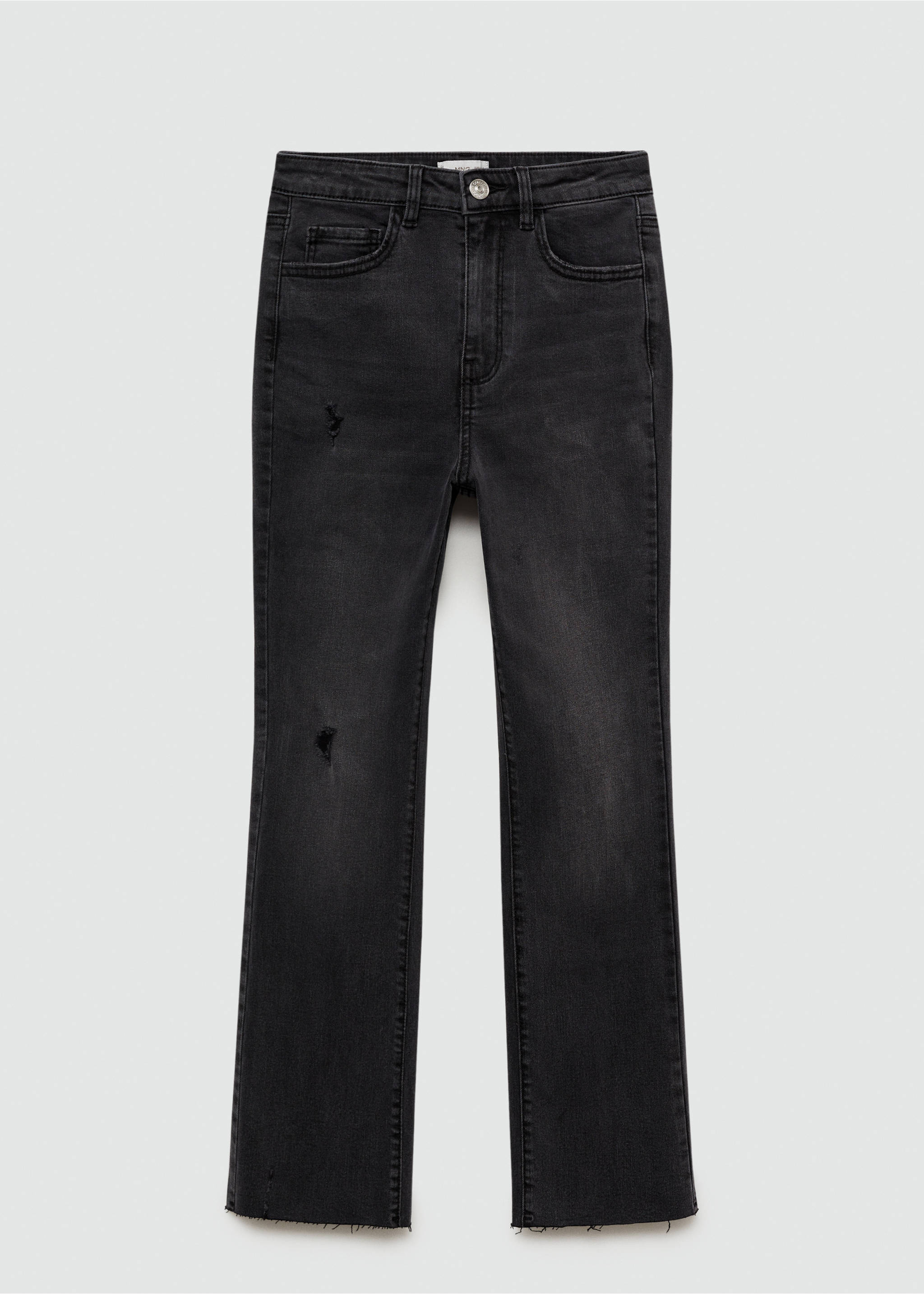 Jeans slim cropped - Article without model, Black denim. Ref: 77014013-00.