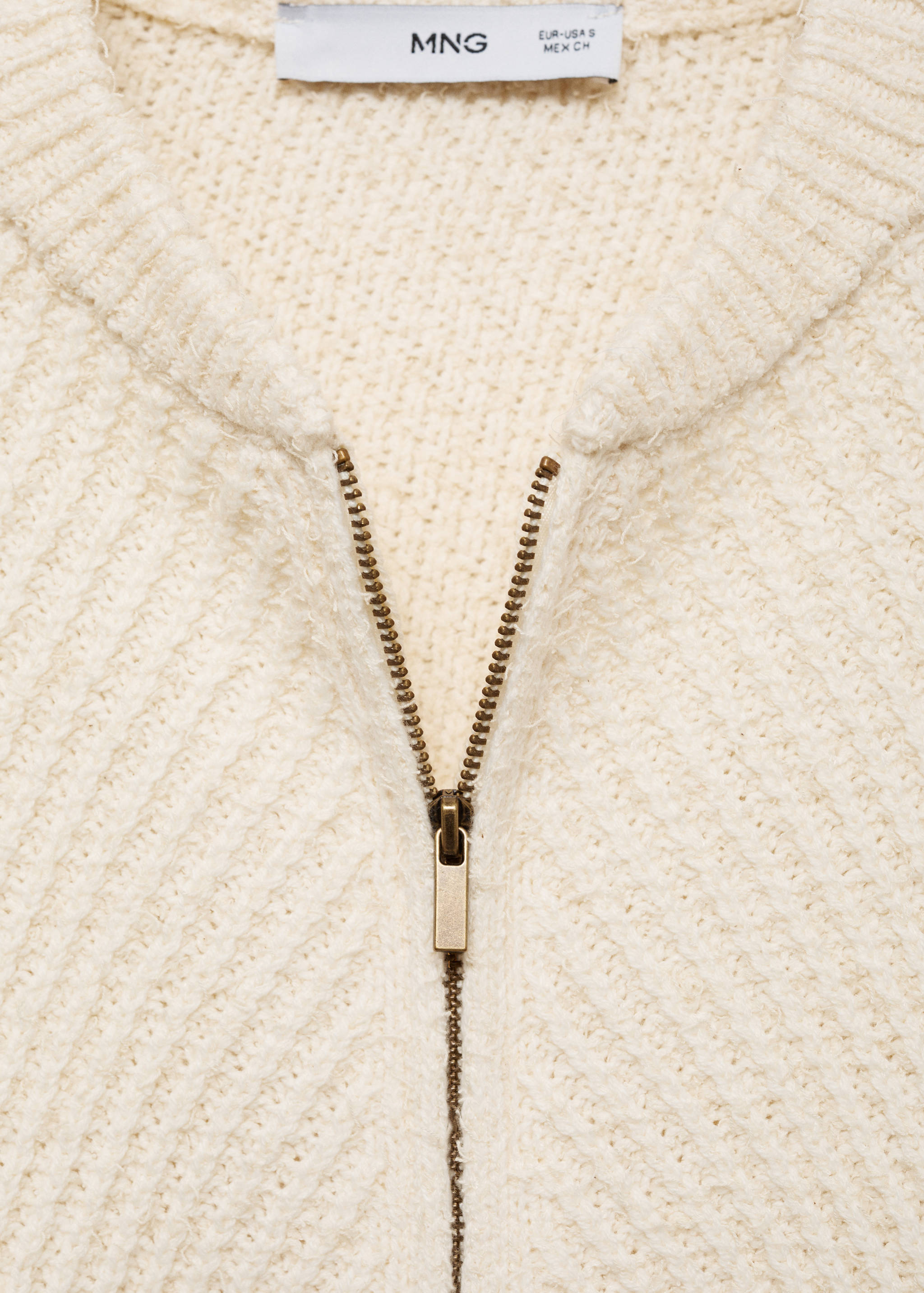 Knitted jacket with zip - Details of the article 8