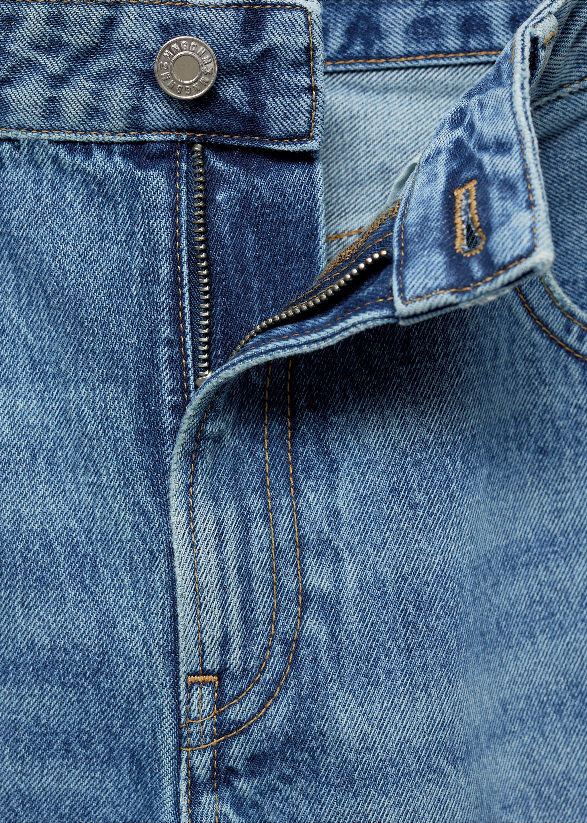 Miami medium-rise straight-fit jeans - Details of the article 8, Medium Blue. Ref: 77014019-00.