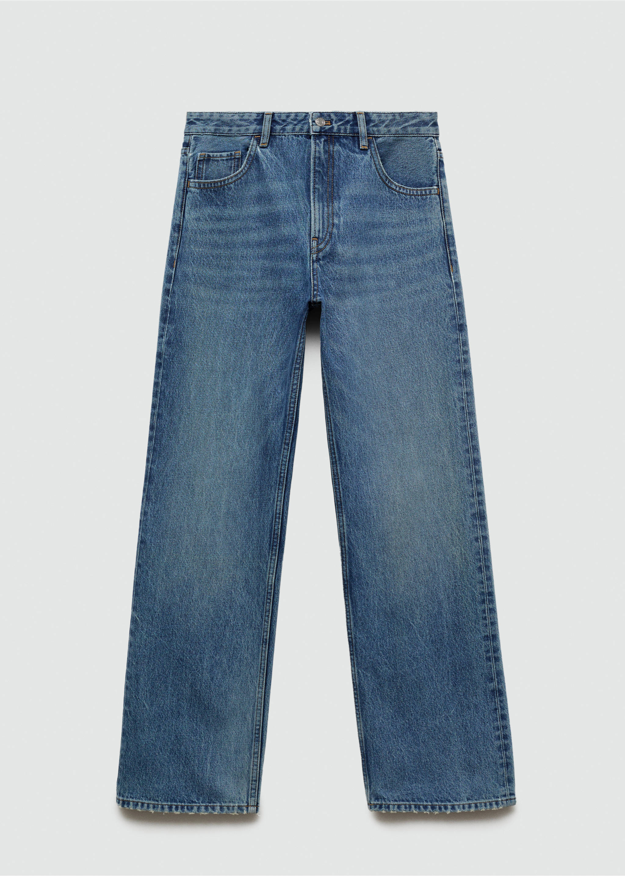 Miami medium-rise straight-fit jeans - Article without model, Medium Blue. Ref: 77014019-00.