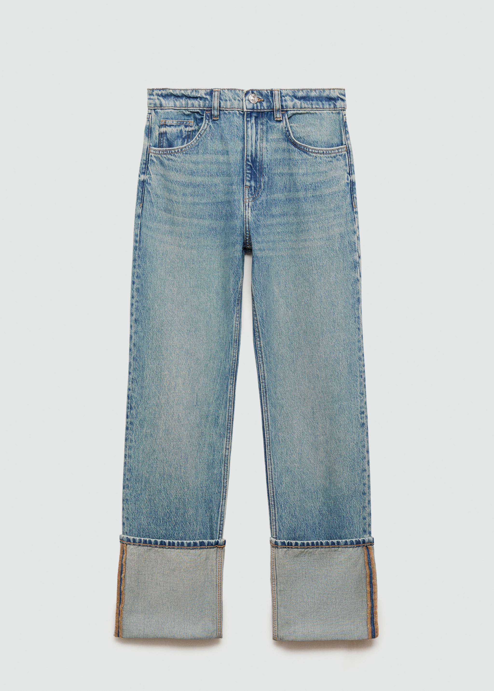 Jeans retos de base com dobra - Artigo sem modelo