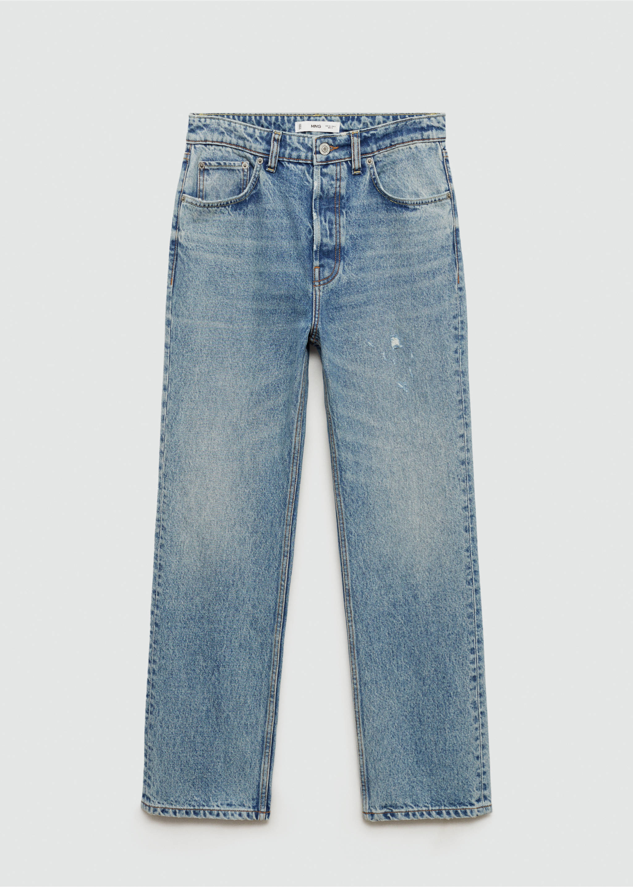Loose boyfriend-style jeans - Article without model, Medium Blue. Ref: 77014030-00.