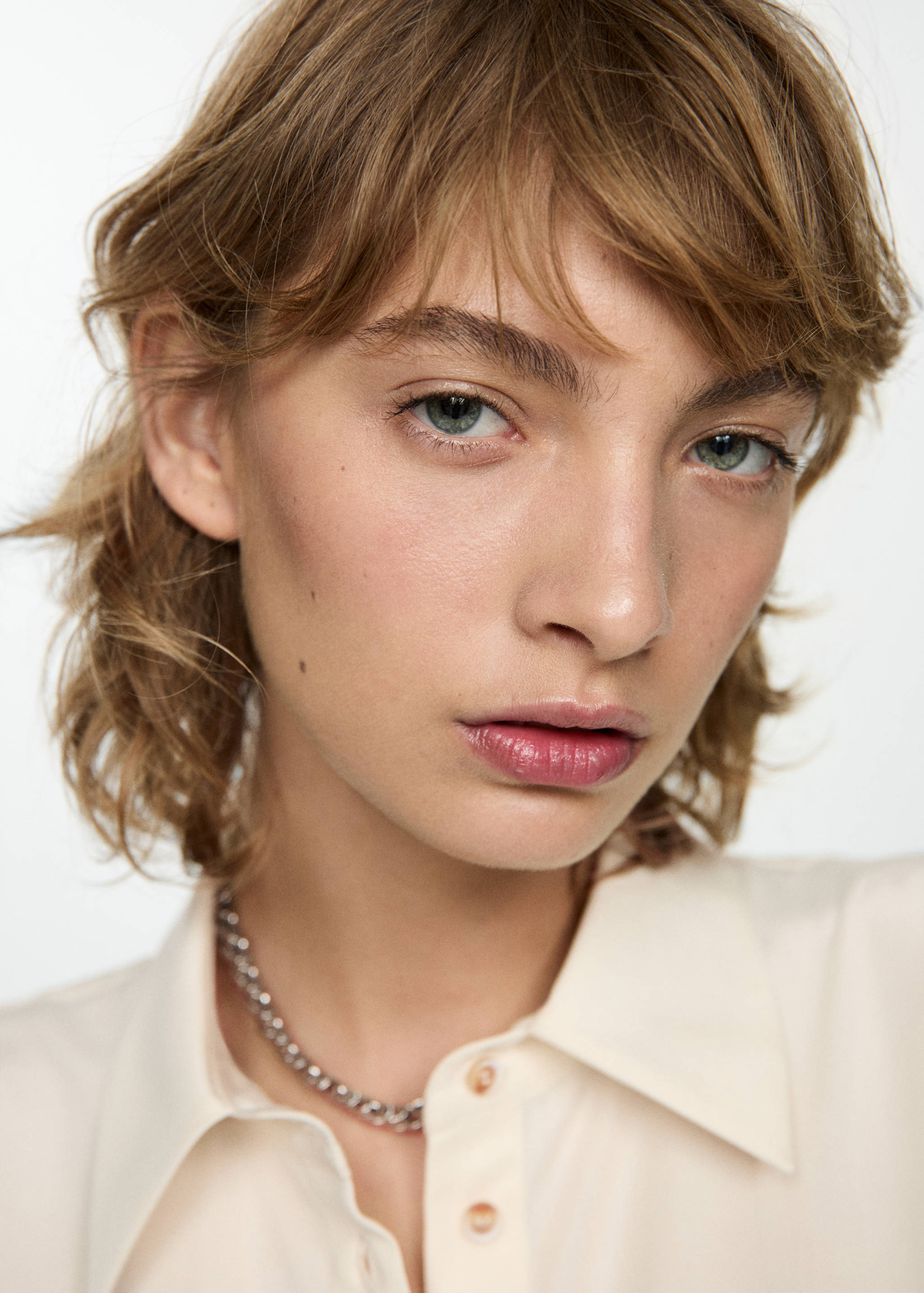 Short-sleeved lyocell shirt - Details of the article 1