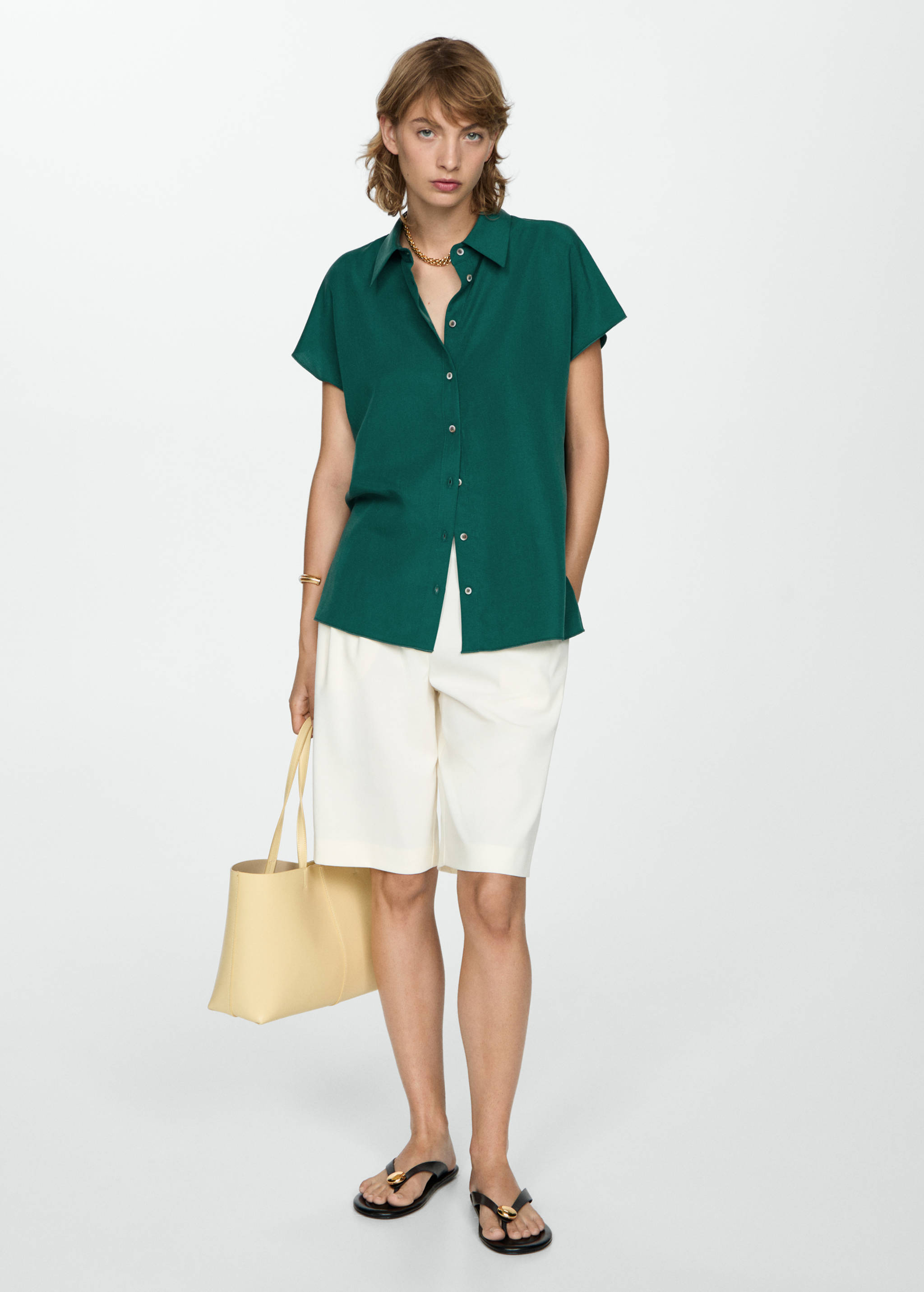 Short-sleeved lyocell shirt - General plane