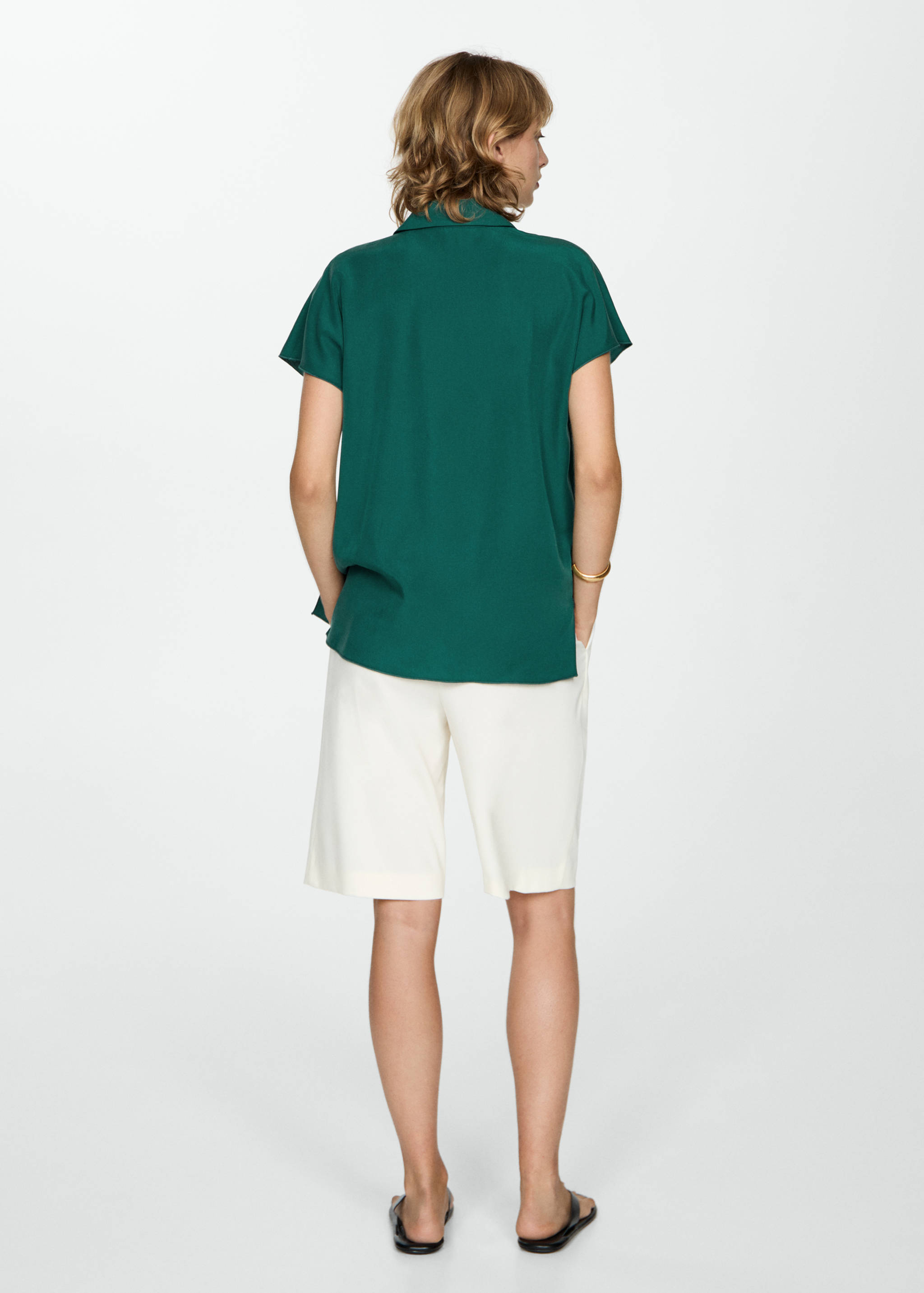 Short-sleeved lyocell shirt - Details of the article 1