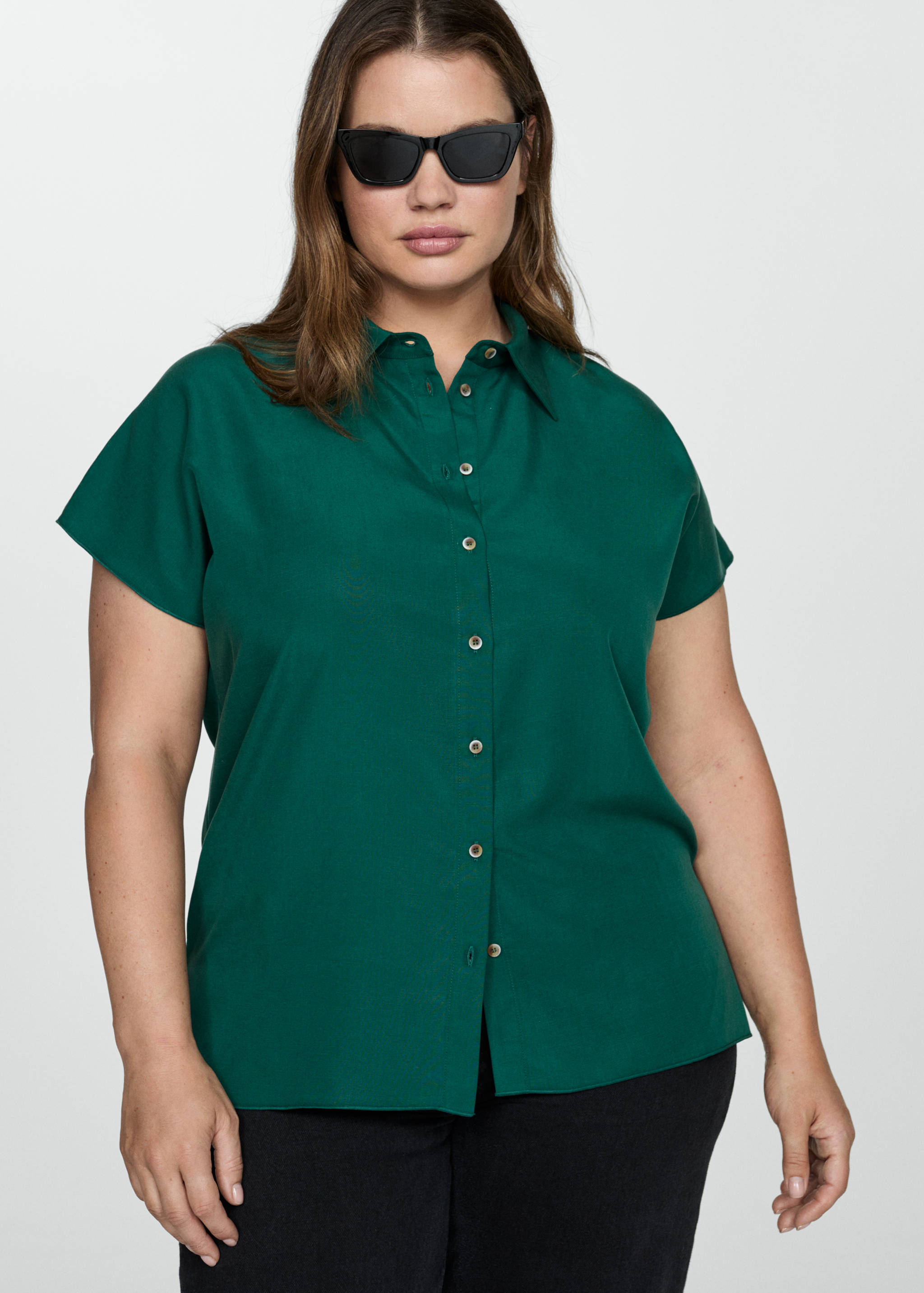 Short-sleeved lyocell shirt - Details of the article 5