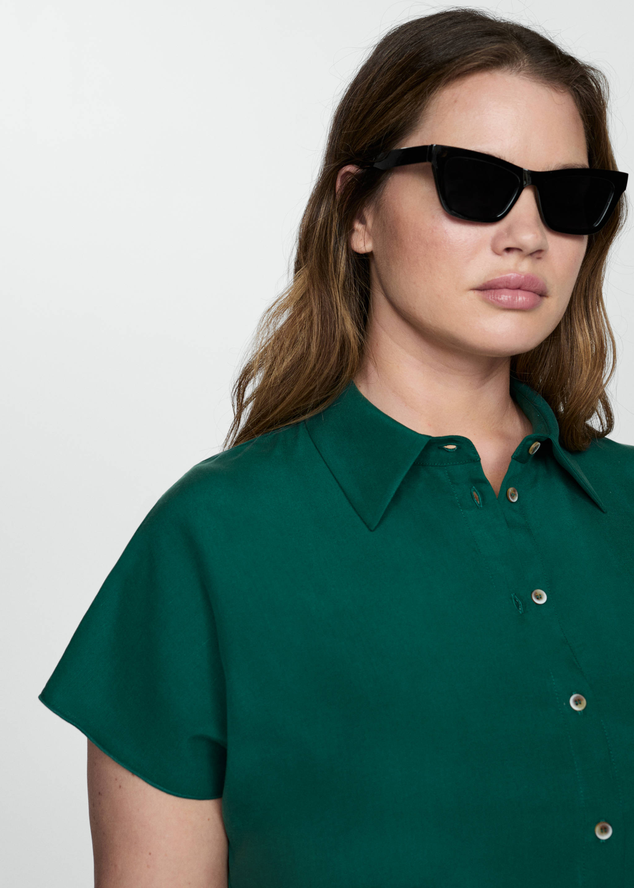 Short-sleeved lyocell shirt - Details of the article 4