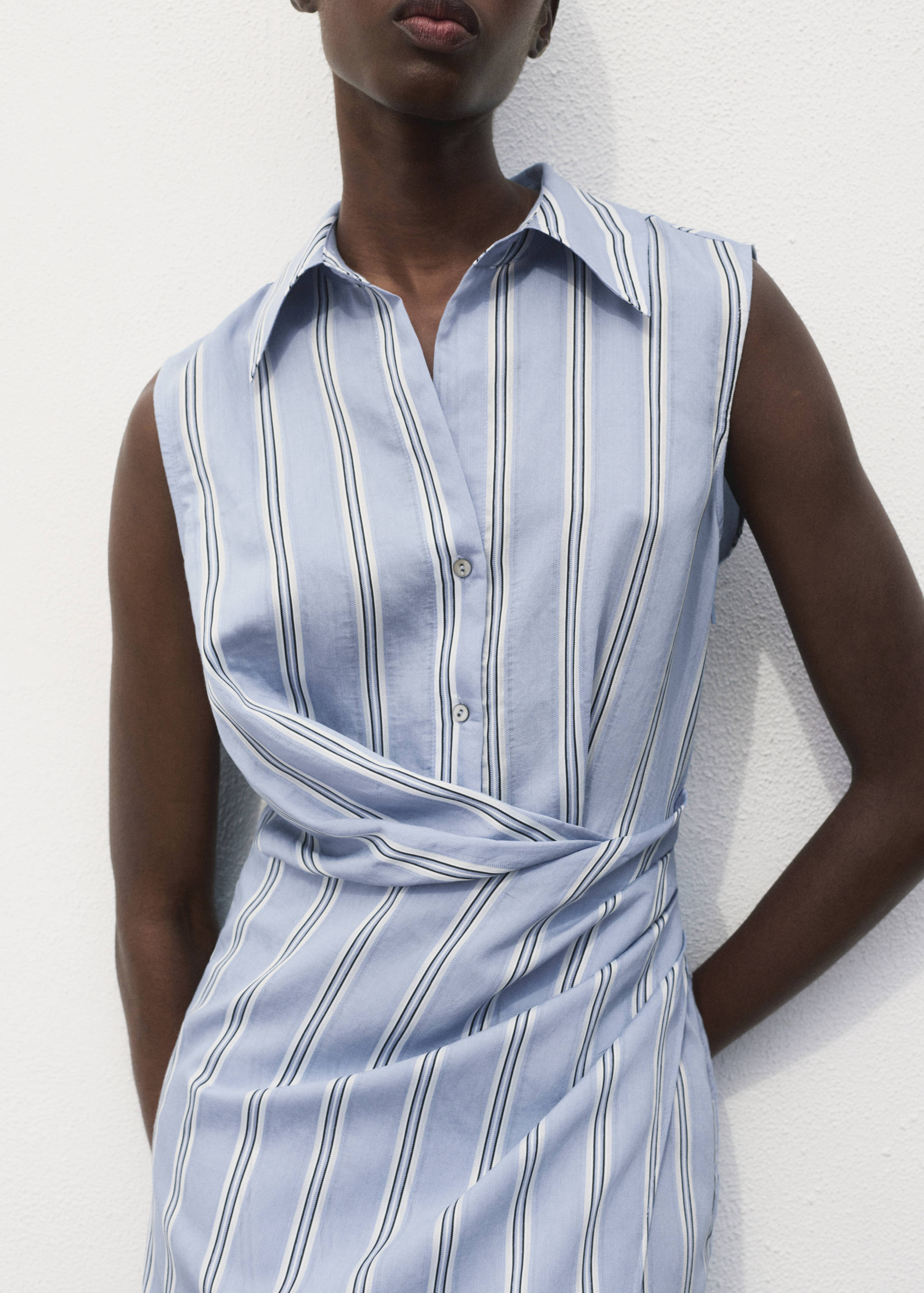 Draped shirt dress - Details of the article 6