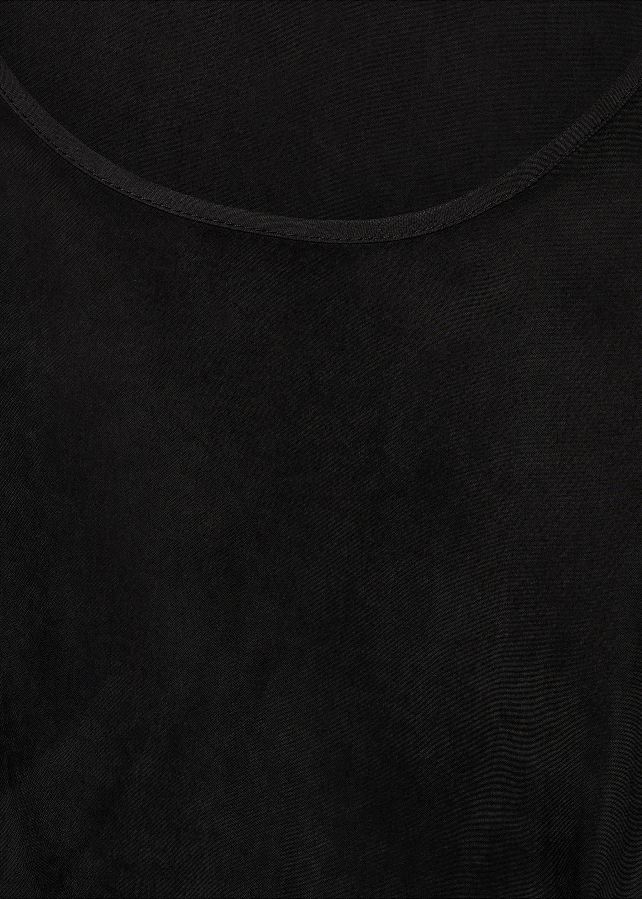 Cupro dress with side knot - Details of the article 0, Charcoal. Ref: 77014036-00.