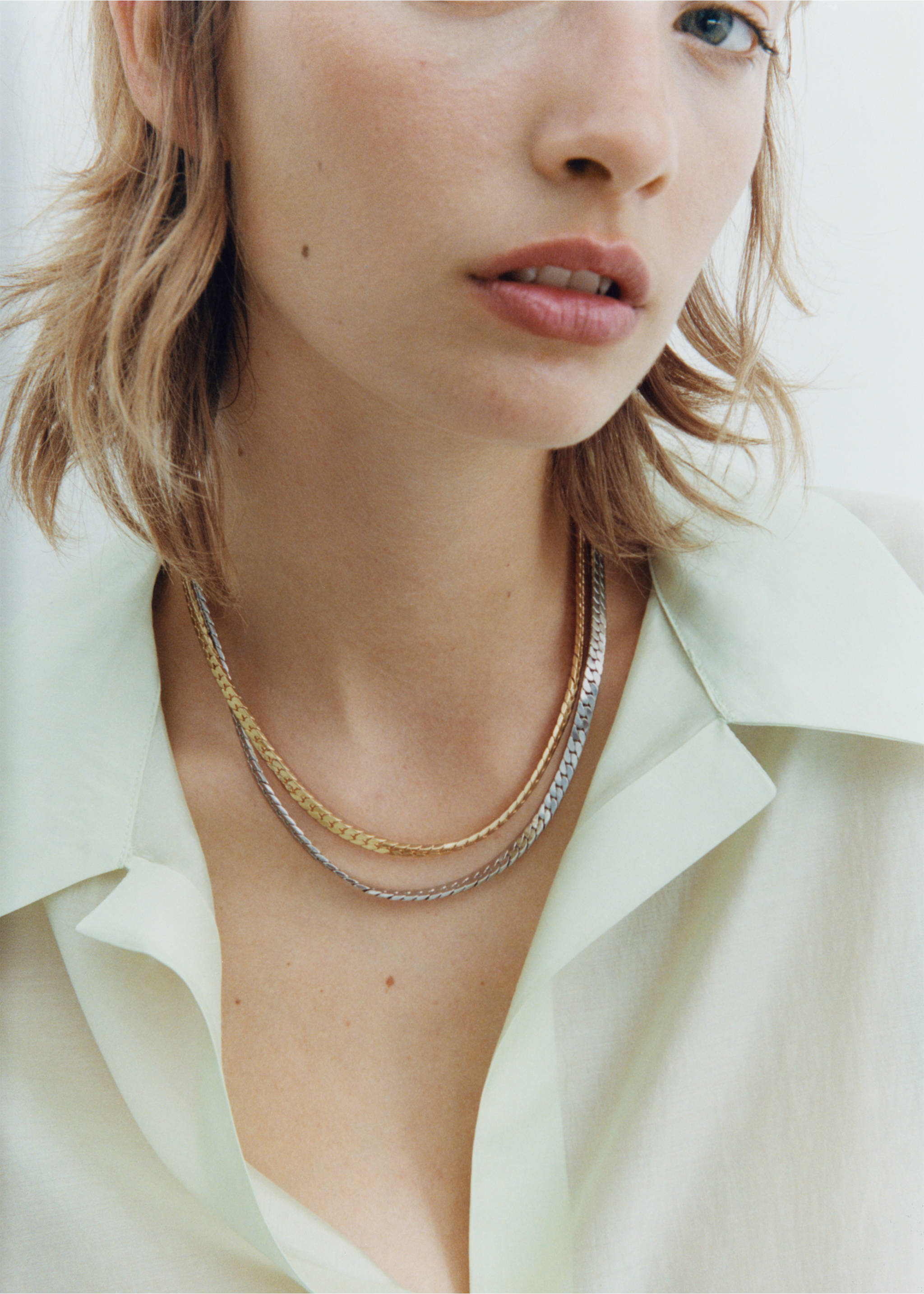Flat chain necklace - General plane, Gold. Ref: 77014054-00.
