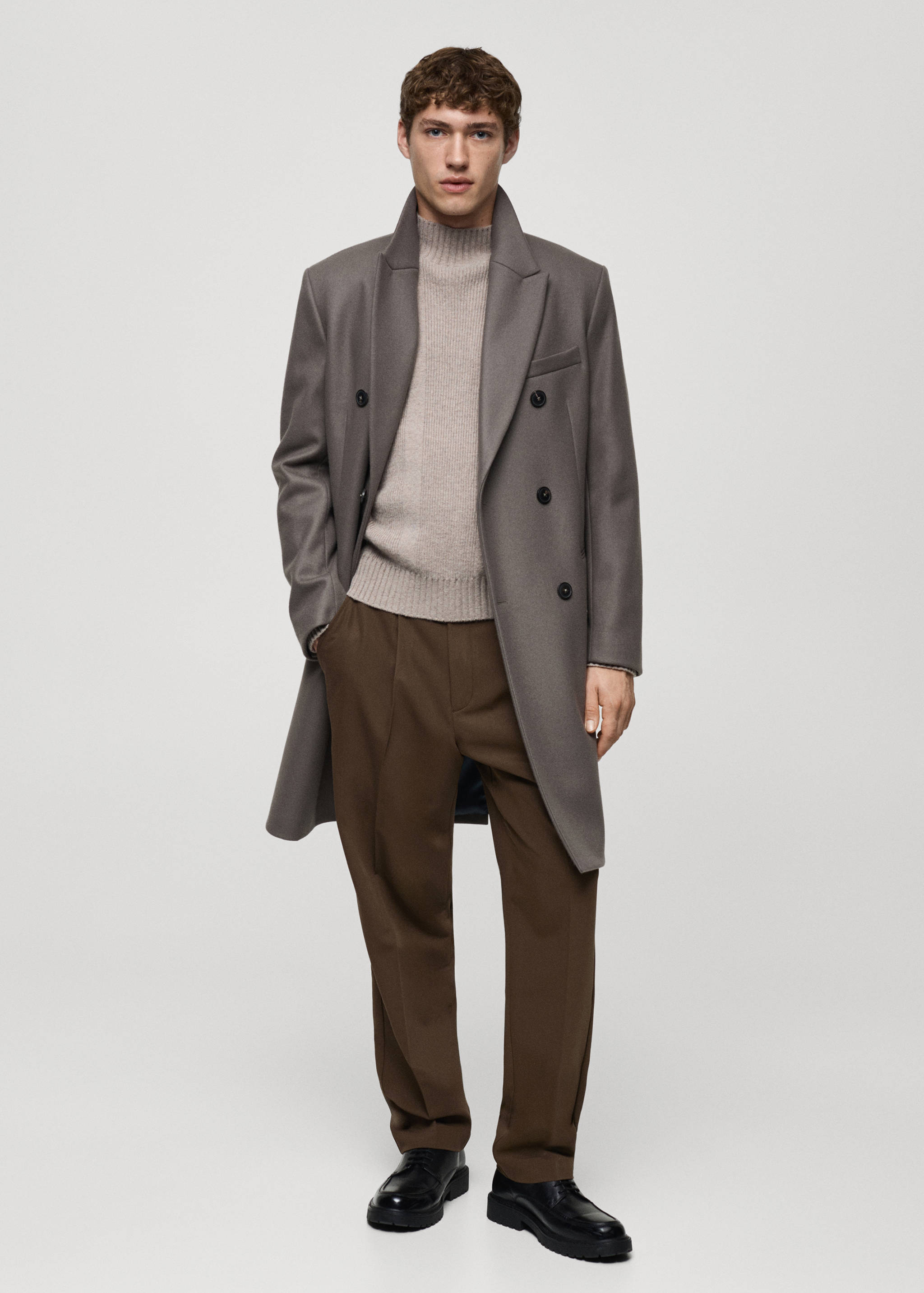 Fließende Regular Fit-Bundfaltenhose - Allgemeine Ansicht