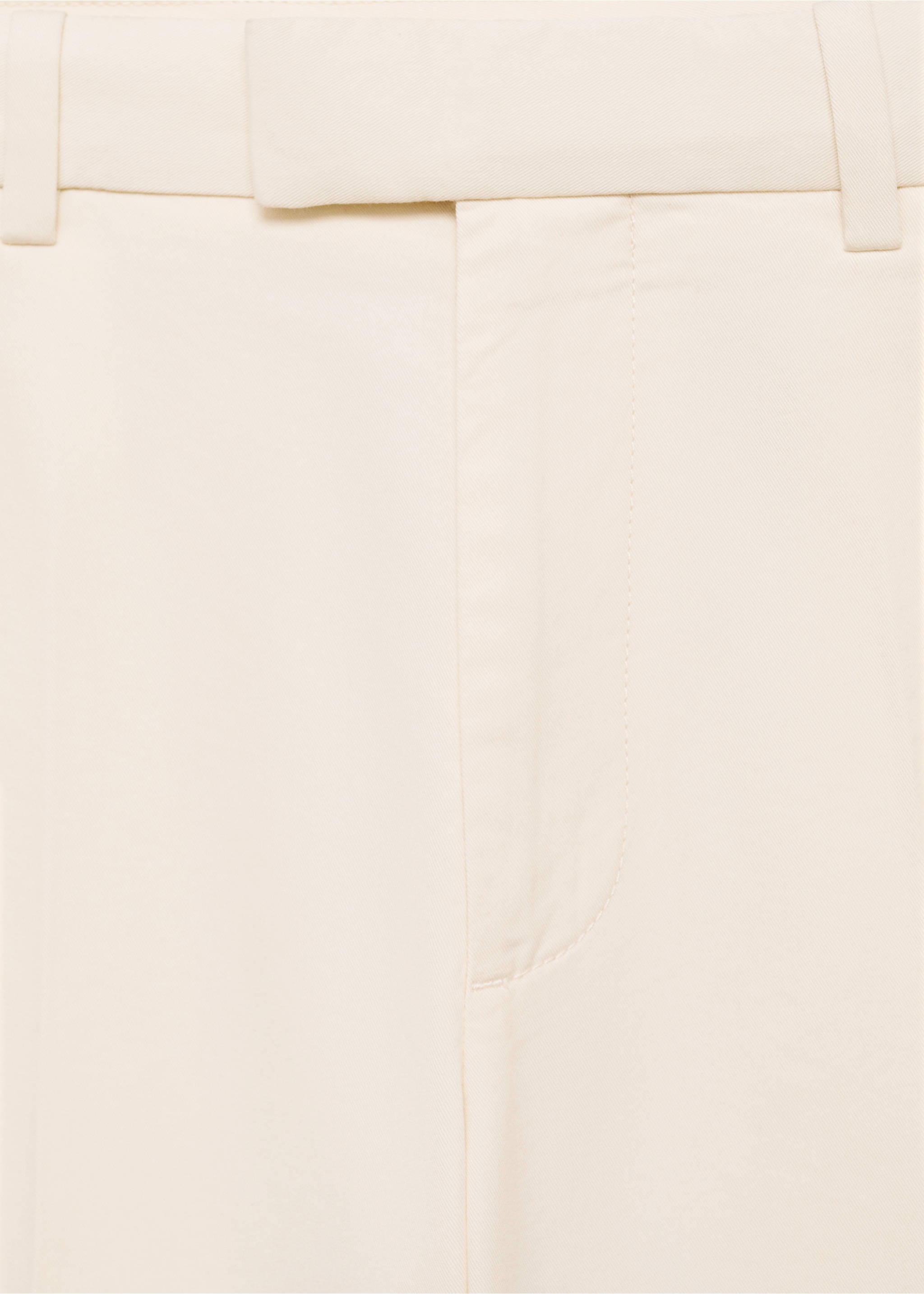 Regular-fit tencel cotton trousers - Details of the article 0, Ecru. Ref: 77014438-00.