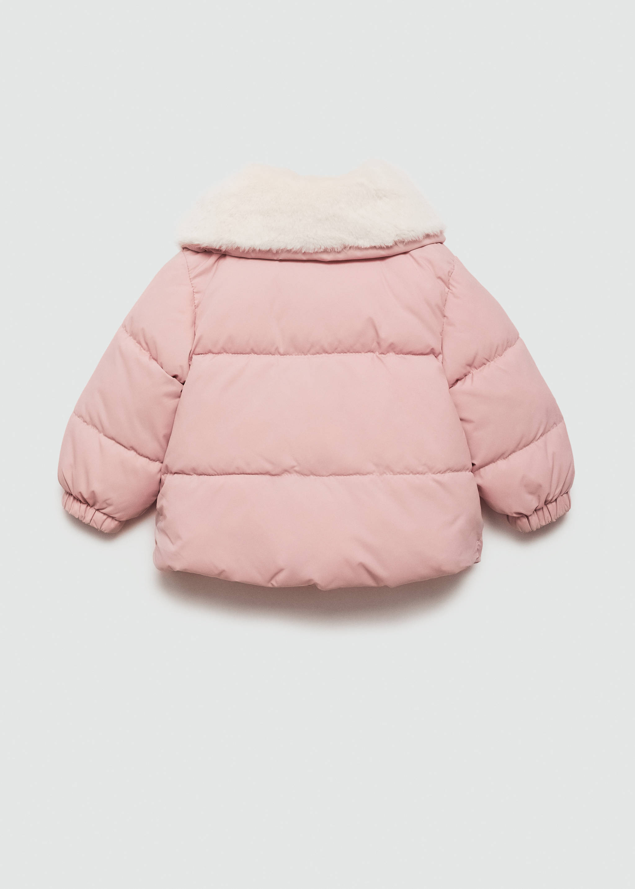 Fur collar puffer coat - Reverse of the article