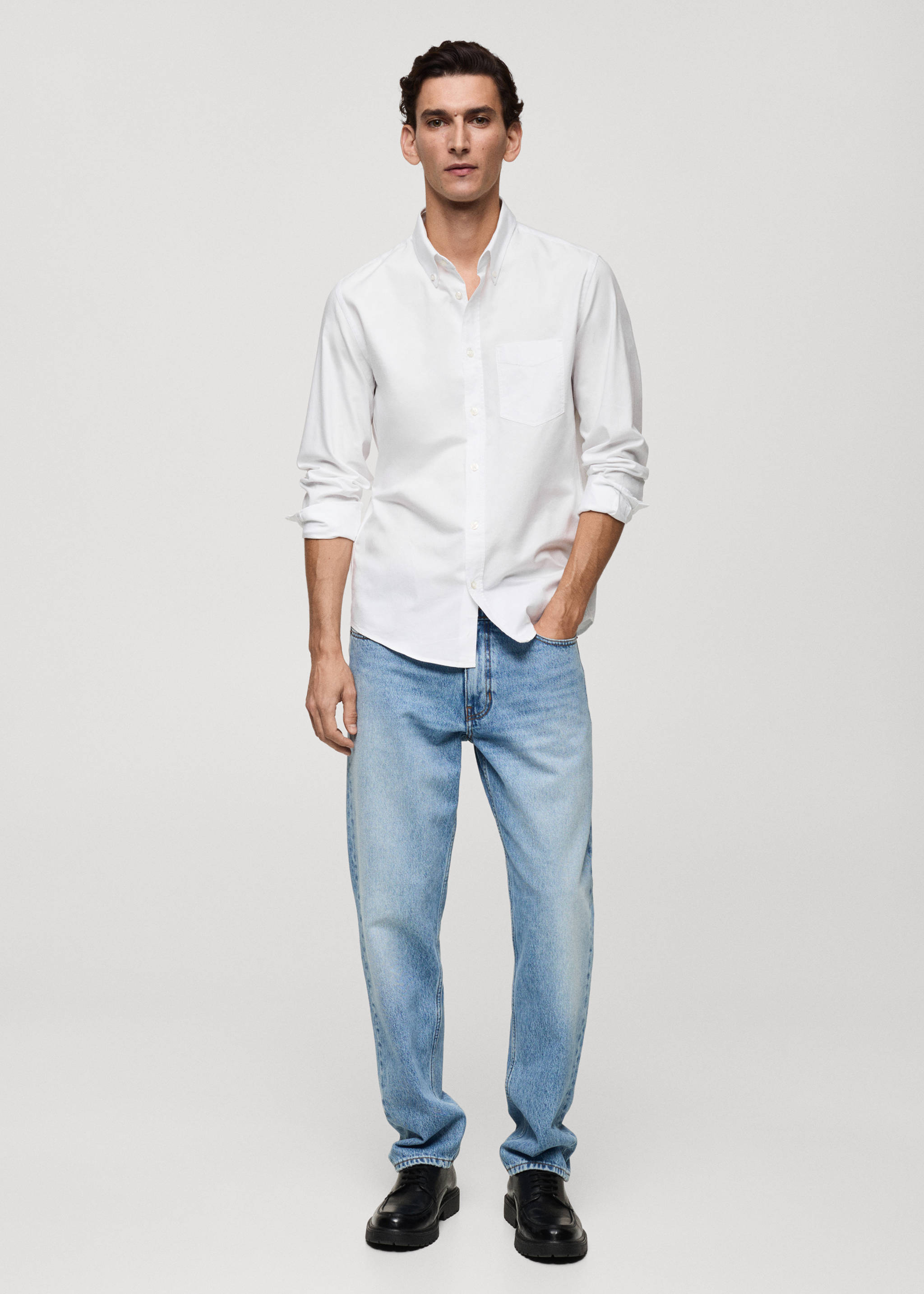 Regular Fit-Hemd aus Oxfordgewebe - Allgemeine Ansicht