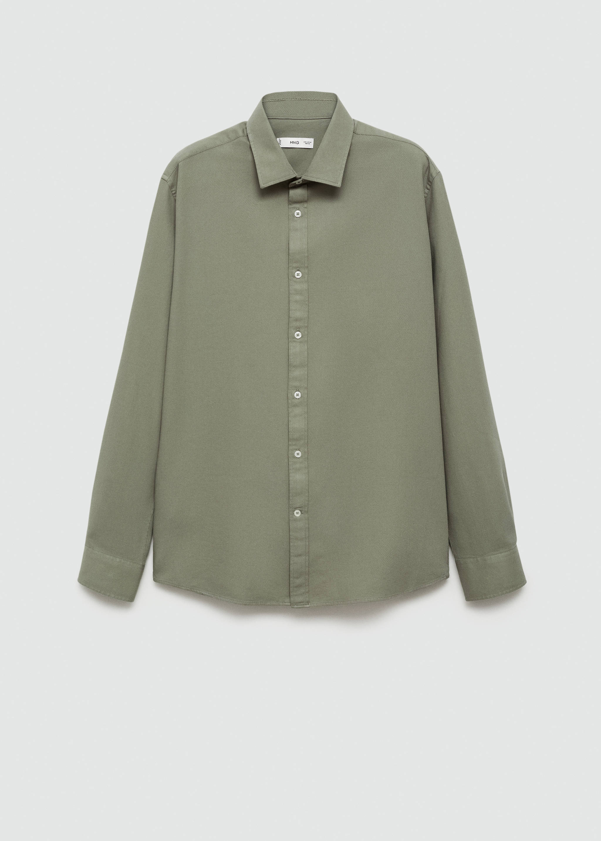 Strukturiertes Regular Fit-Hemd aus 100 % Baumwolle - Artikel ohne Model