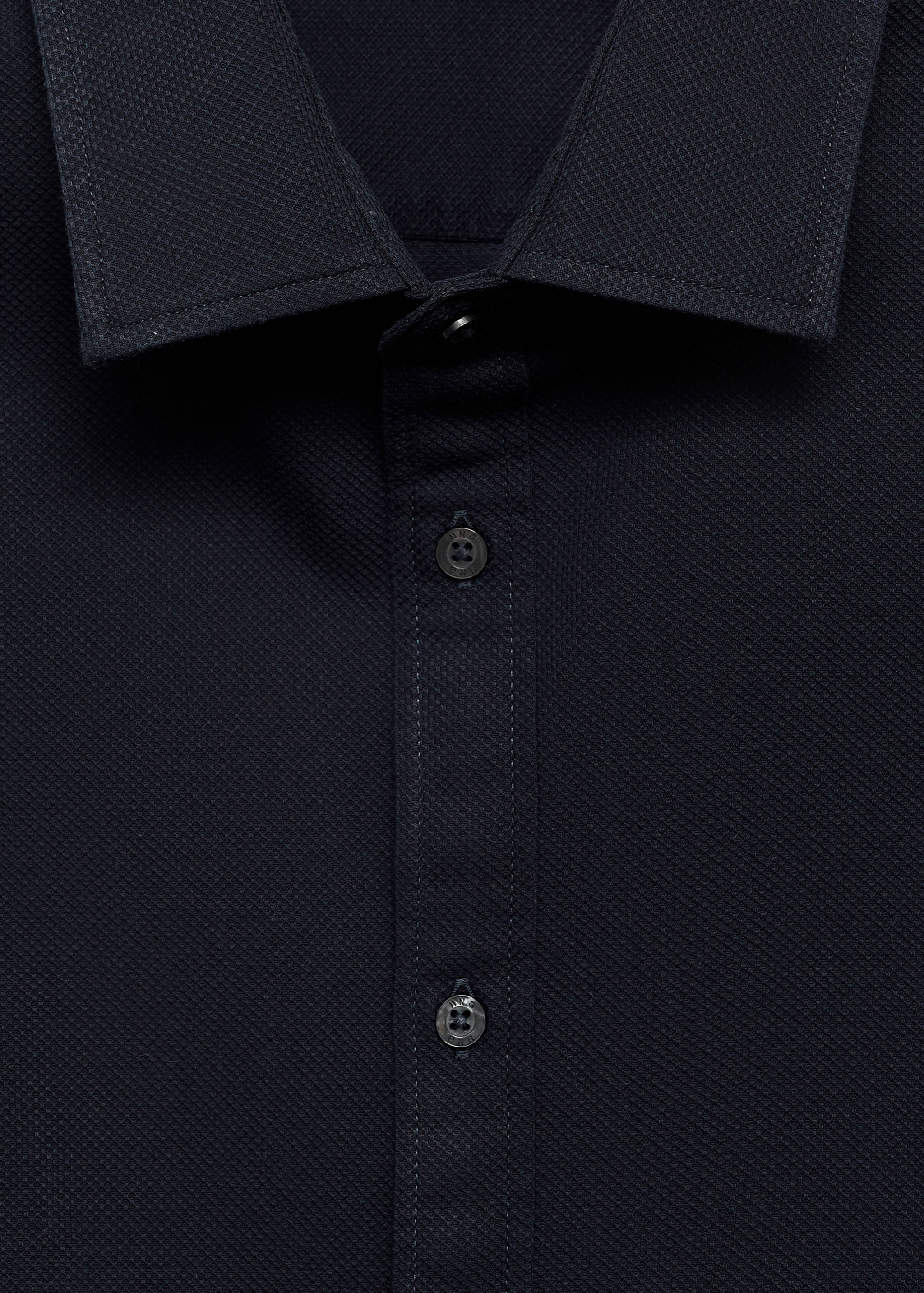 Strukturiertes Regular Fit-Hemd aus 100 % Baumwolle - Detail des Artikels 8