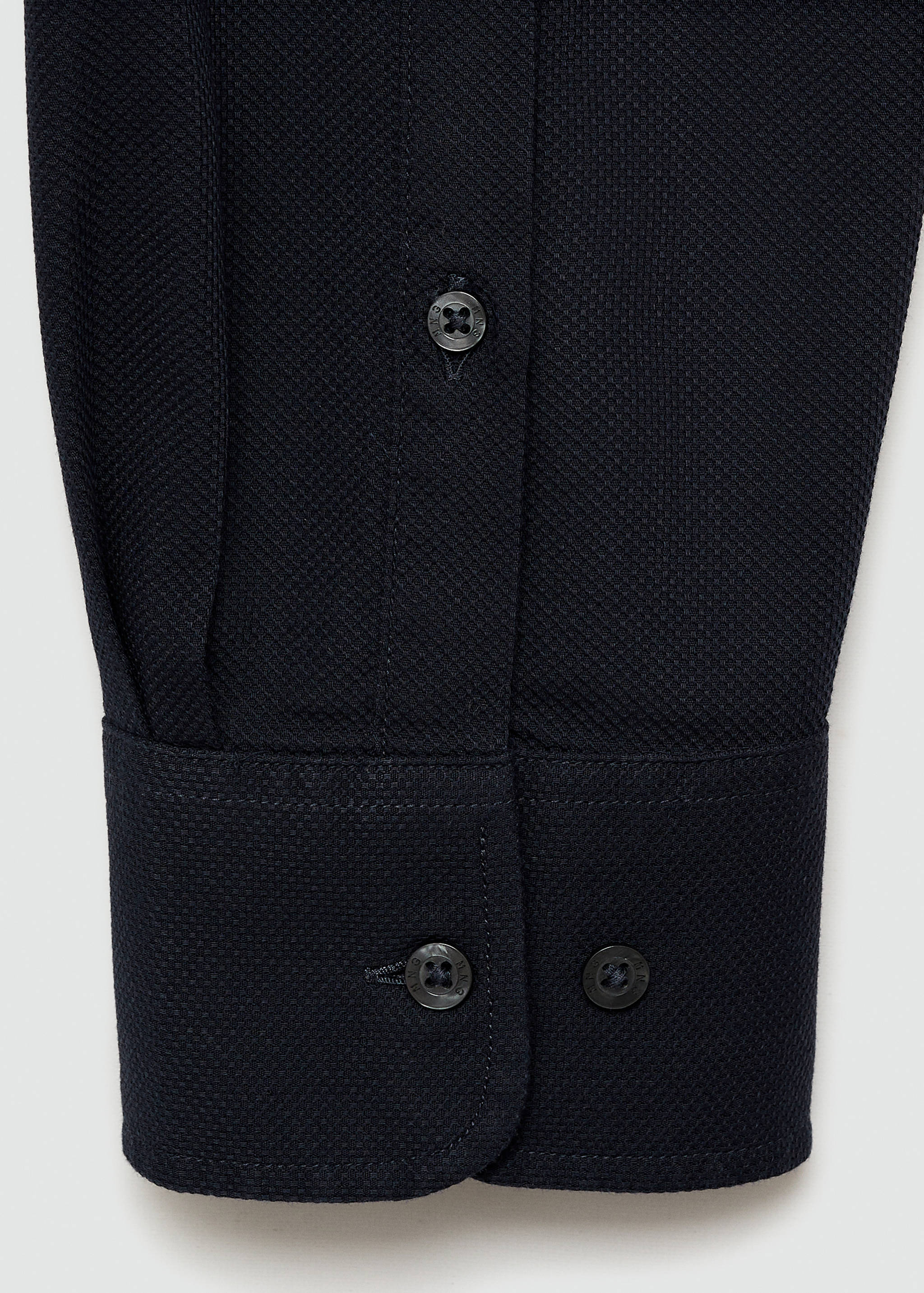 Strukturiertes Regular Fit-Hemd aus 100 % Baumwolle - Detail des Artikels 0