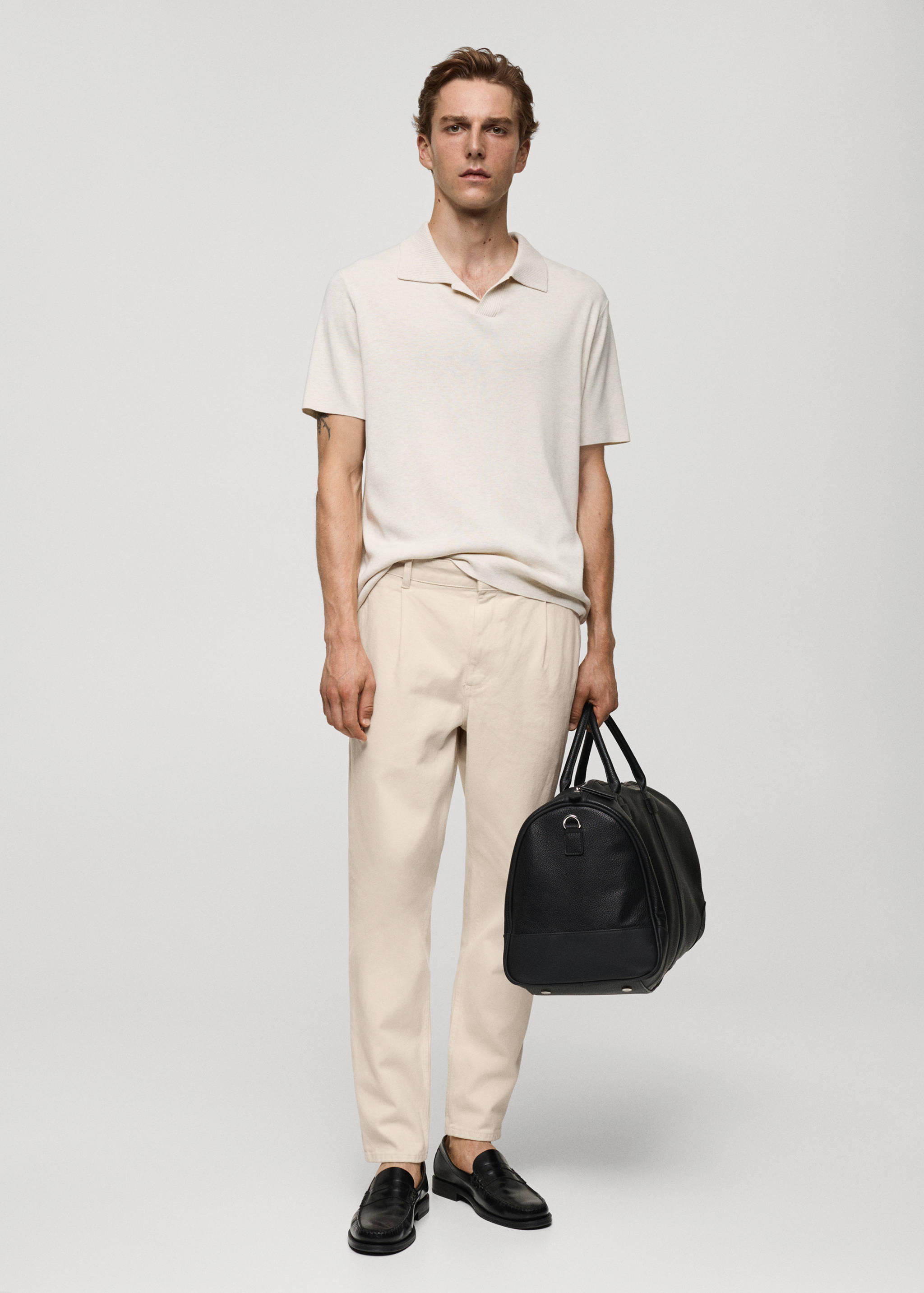 Jeans pinzas tapered fit - Plano general