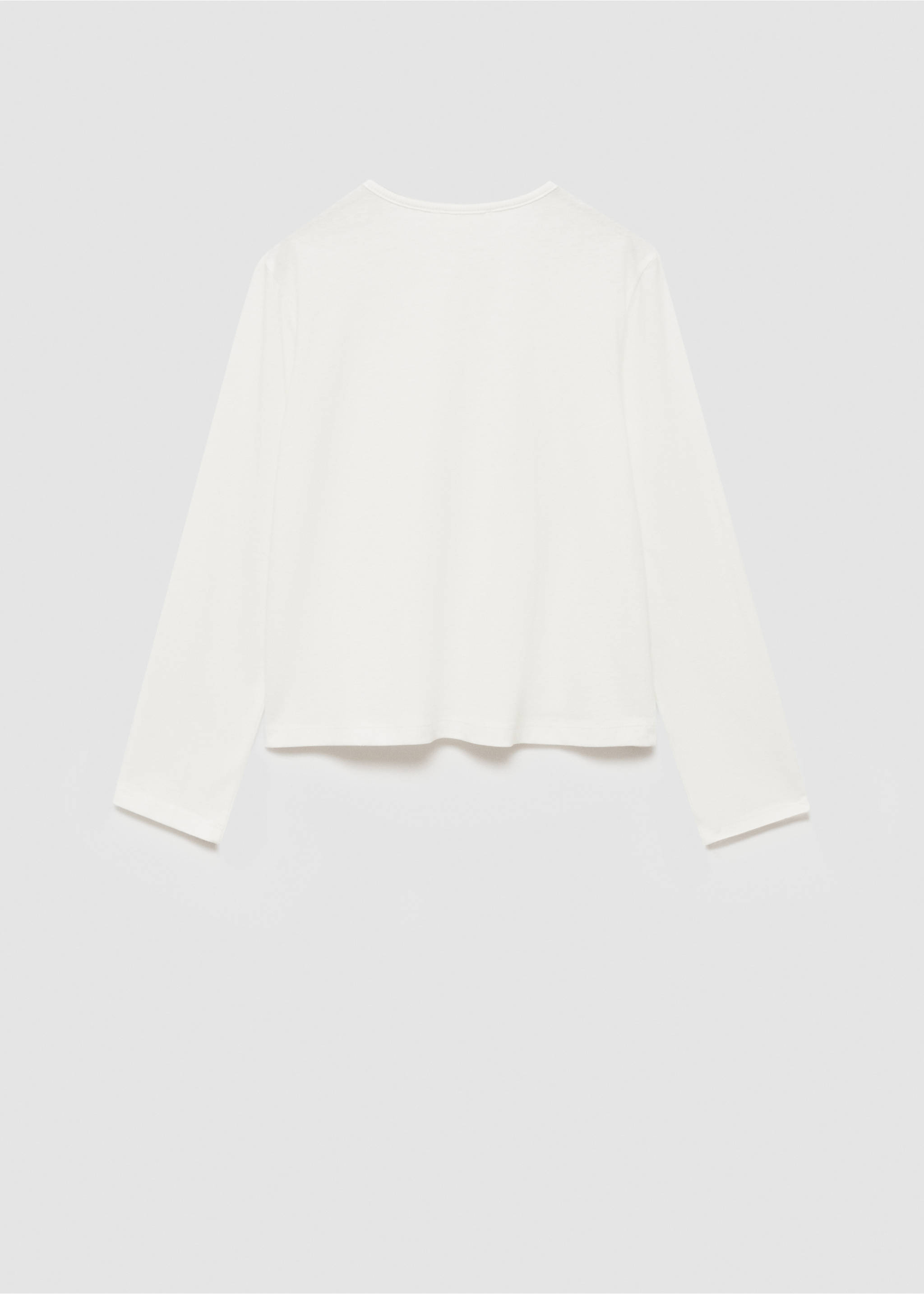 Long sleeve cotton t-shirt - Reverse of the article, Off White. Ref: 77014452-00.