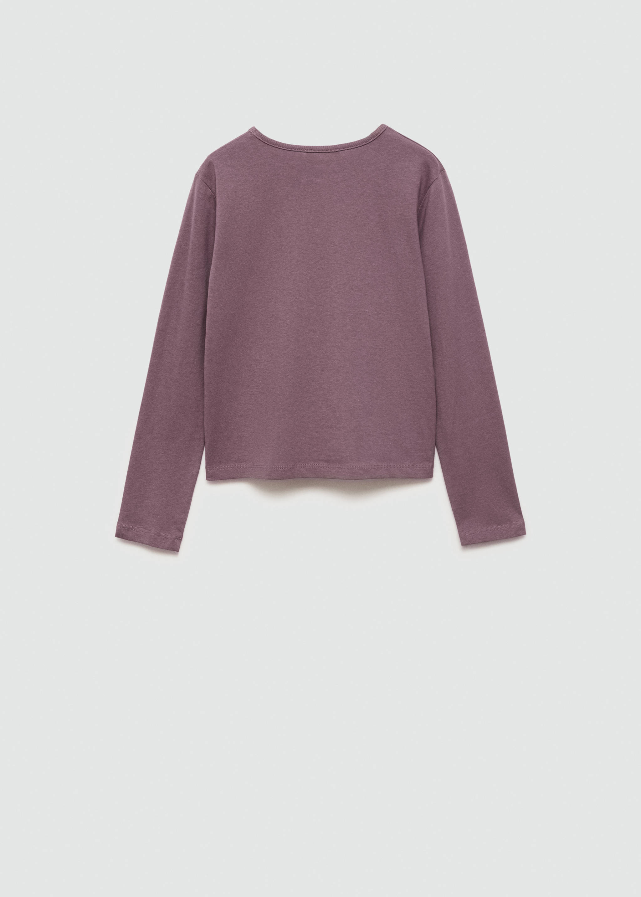 Long sleeve cotton t-shirt - Reverse of the article