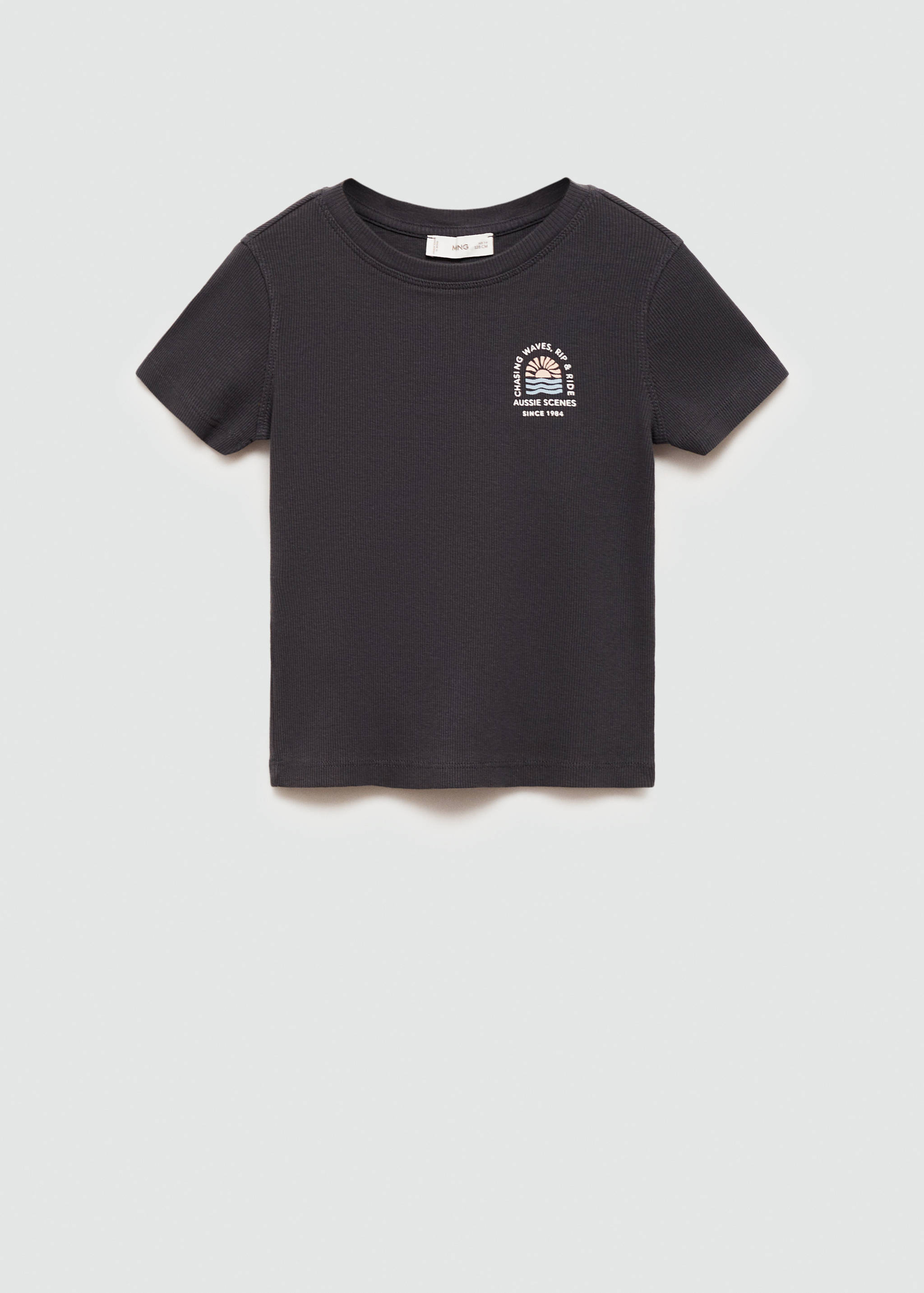 Ribbed printed t -shirt - Article without model