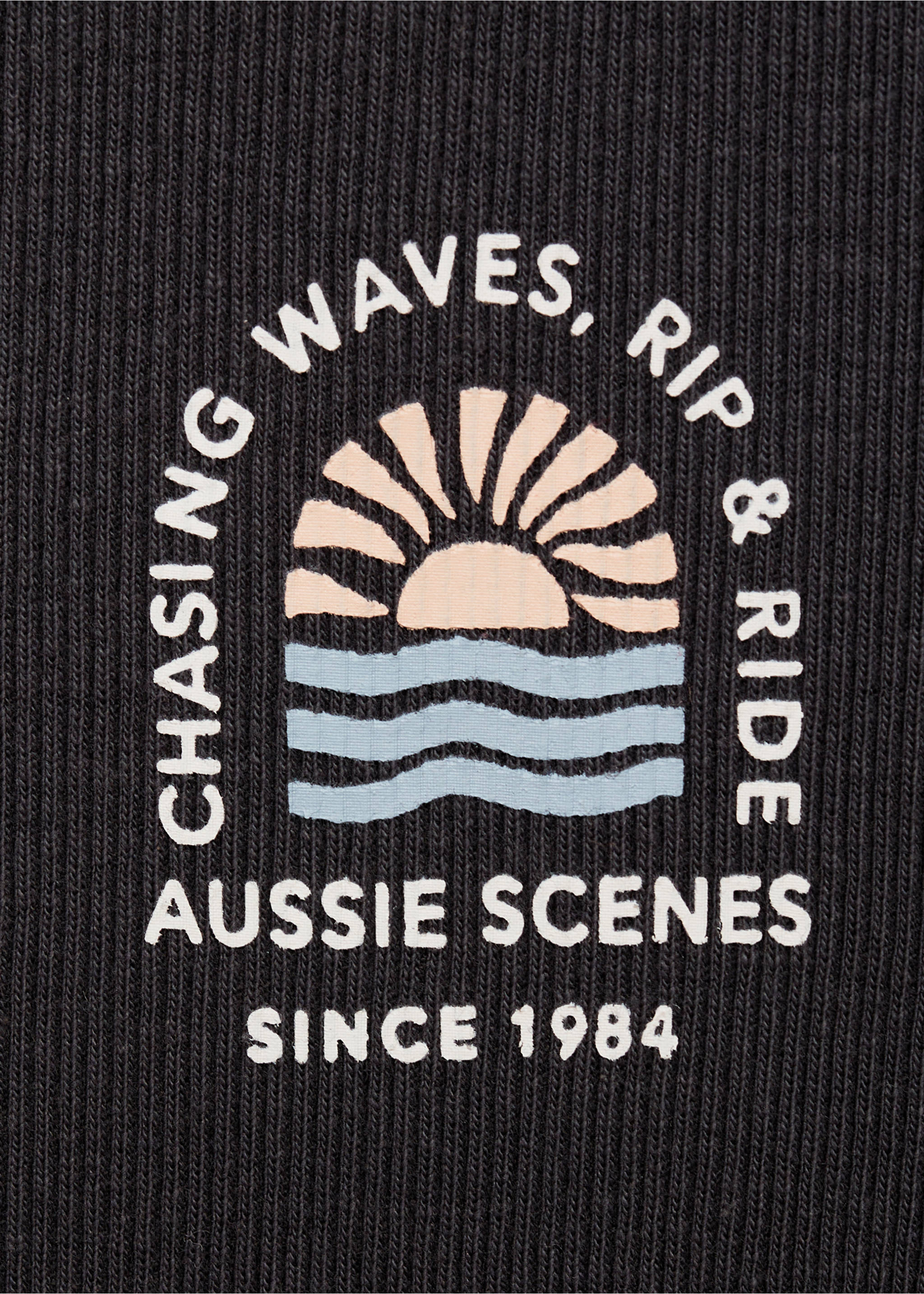 Ribbed printed t -shirt - Details of the article 8, Charcoal. Ref: 77014453-00.