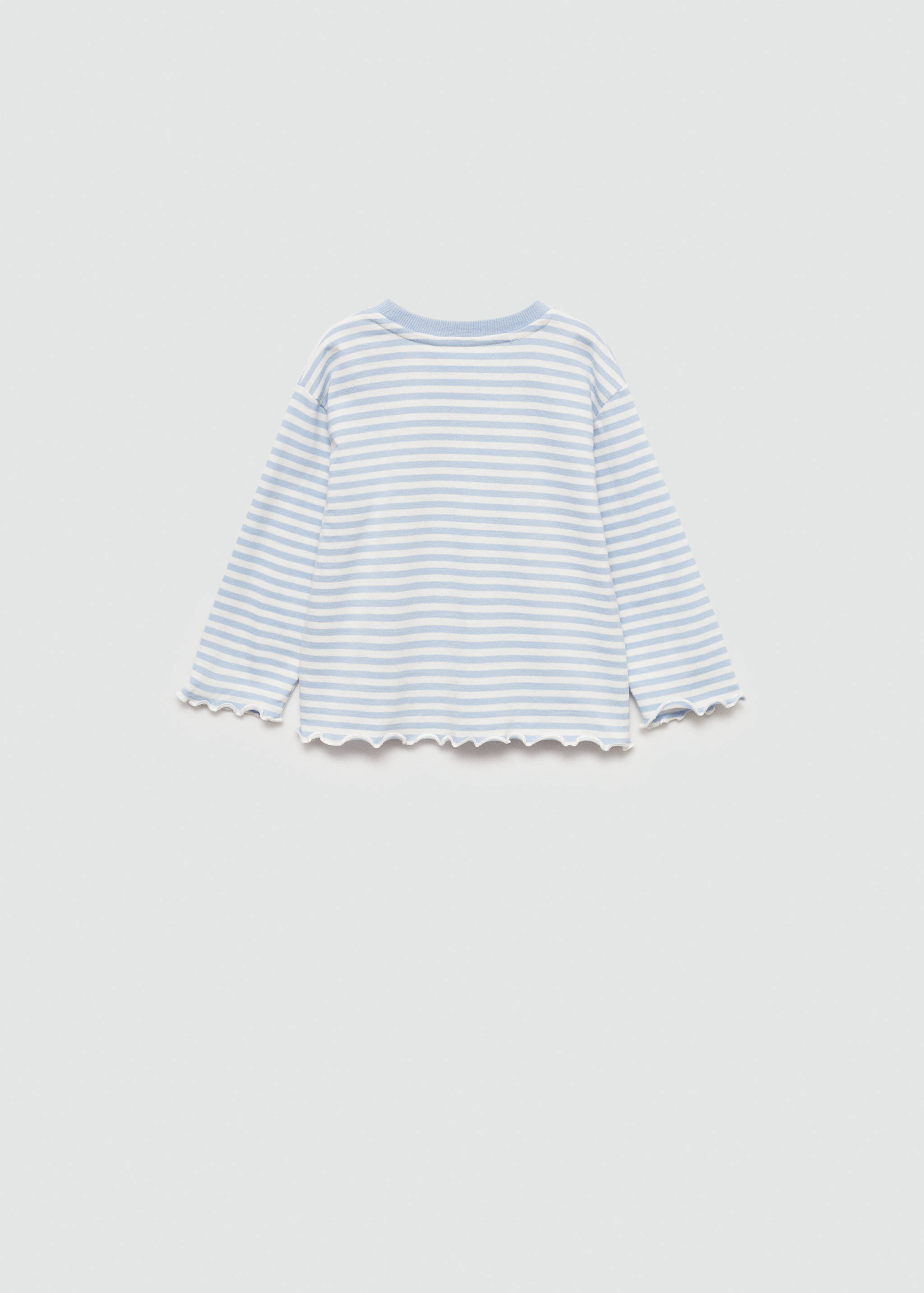 Striped cotton T-shirt - Reverse of the article