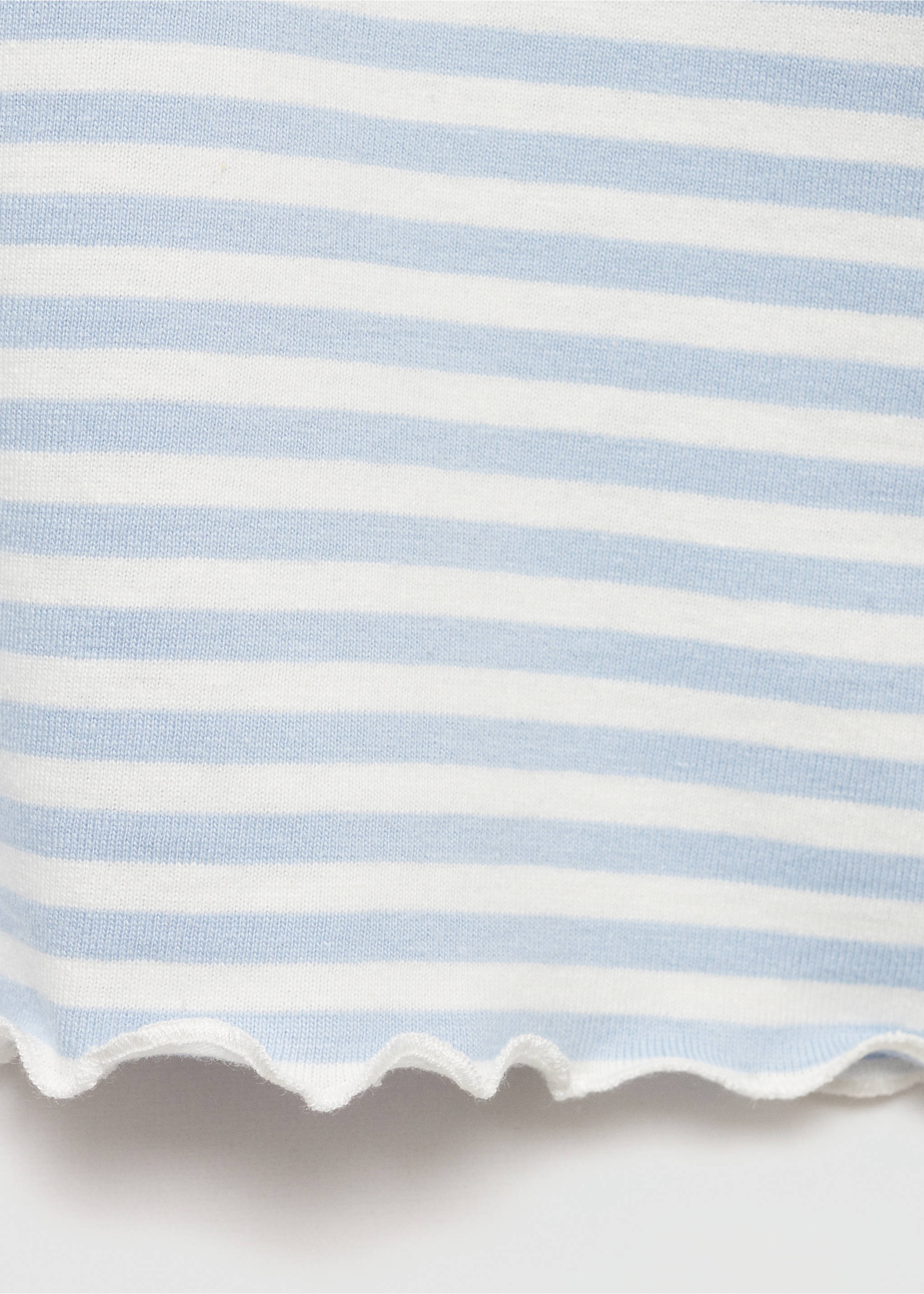 T-shirt coton à rayures - Détail de l'article 0, Bleu ciel. Ref: 77014455-00.