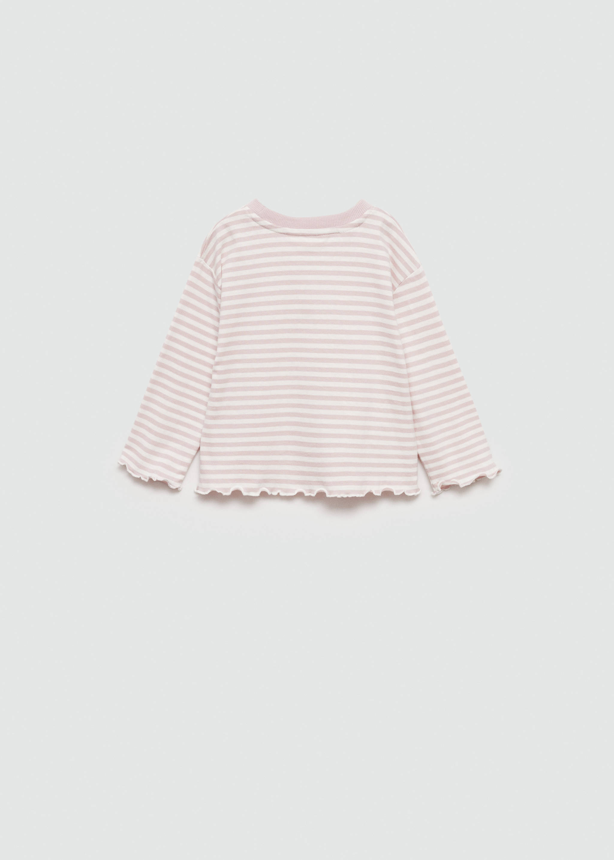 Striped cotton T-shirt - Reverse of the article