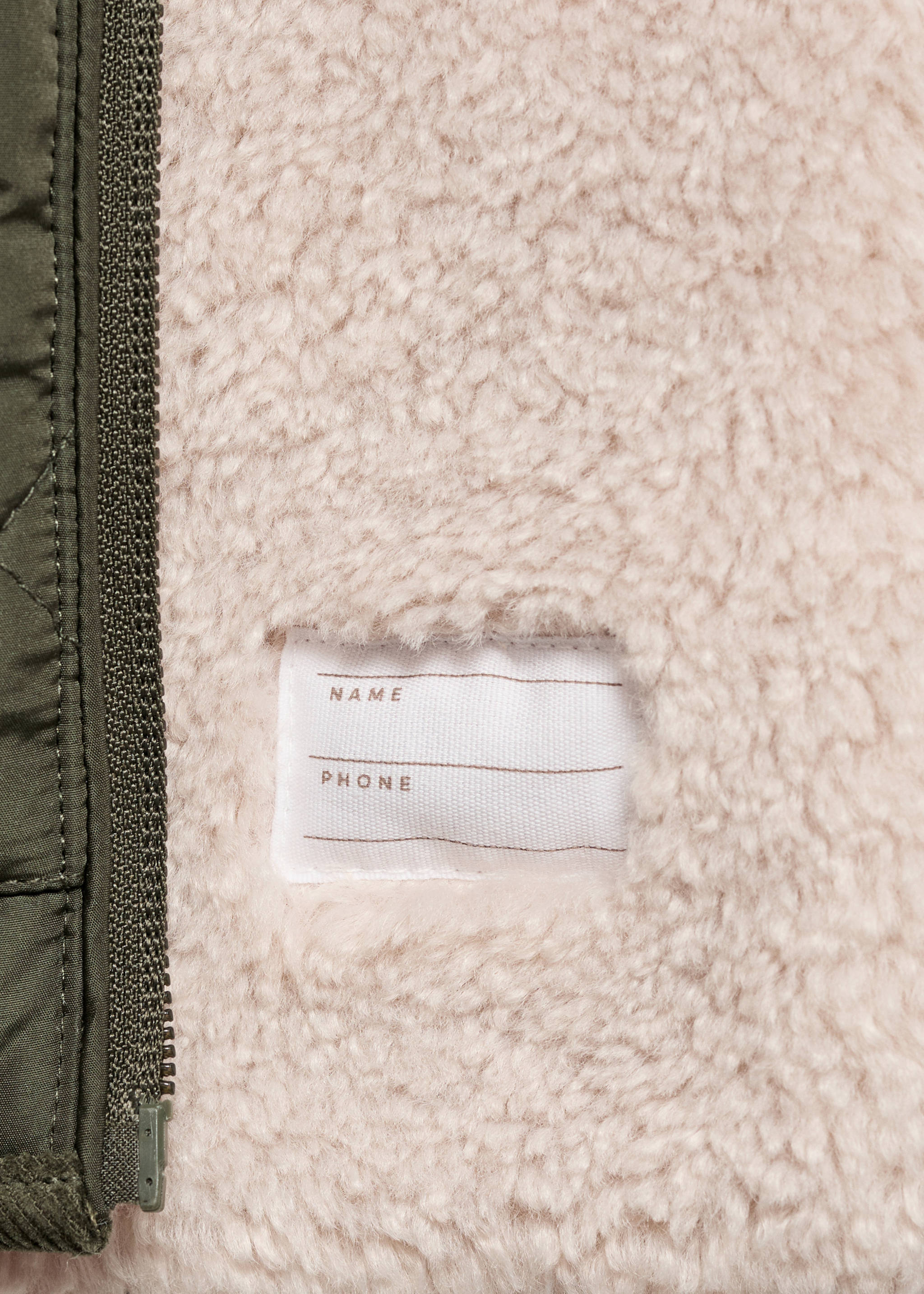 Padded anorak with shearling lining - Details of the article 0