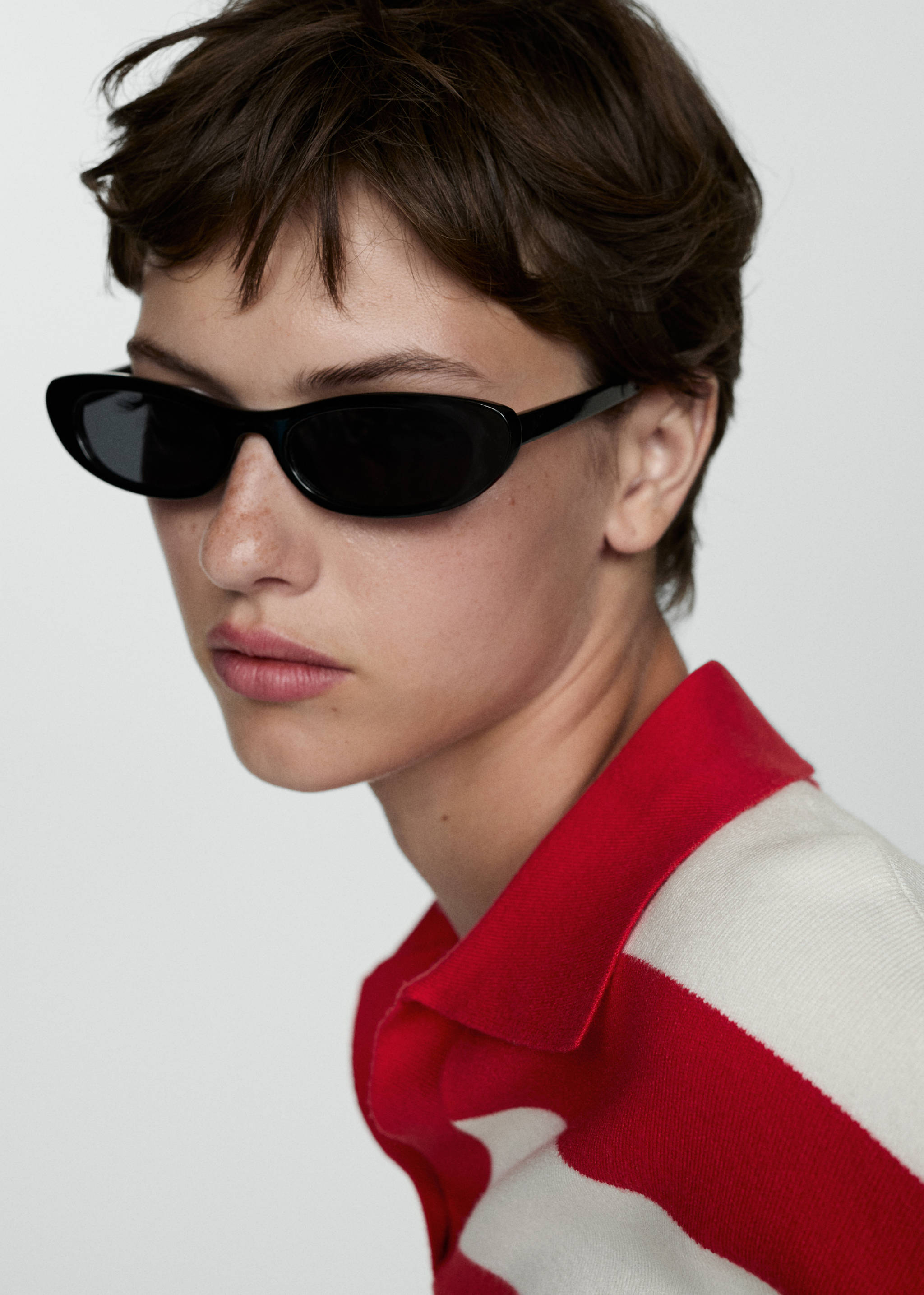 Striped polo-neck sweater - Details of the article 1