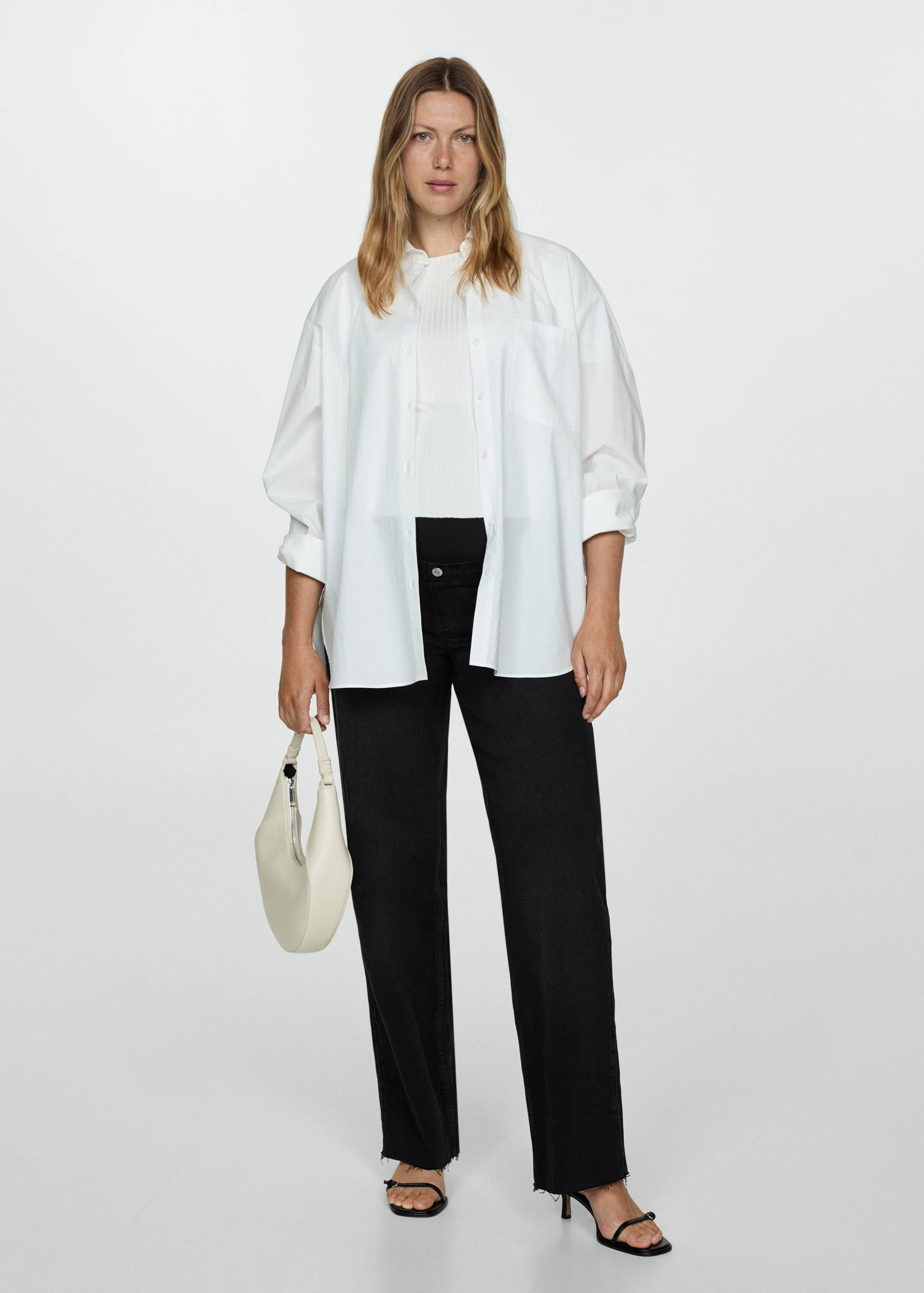 Maternity wide leg jeans - General plane