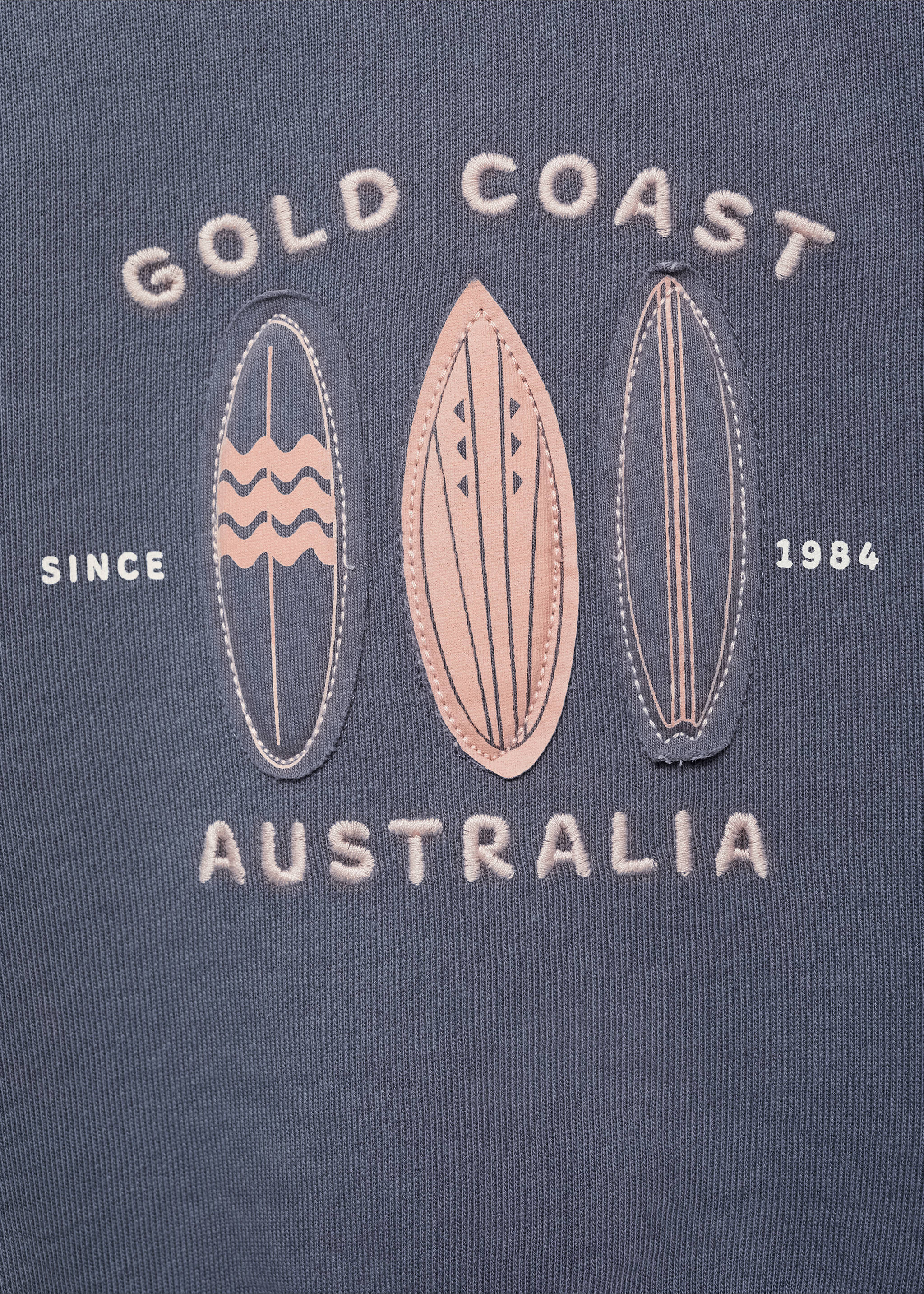 Surf printed sweatshirt - Details of the article 8, Indigo Blue. Ref: 77014771-00.