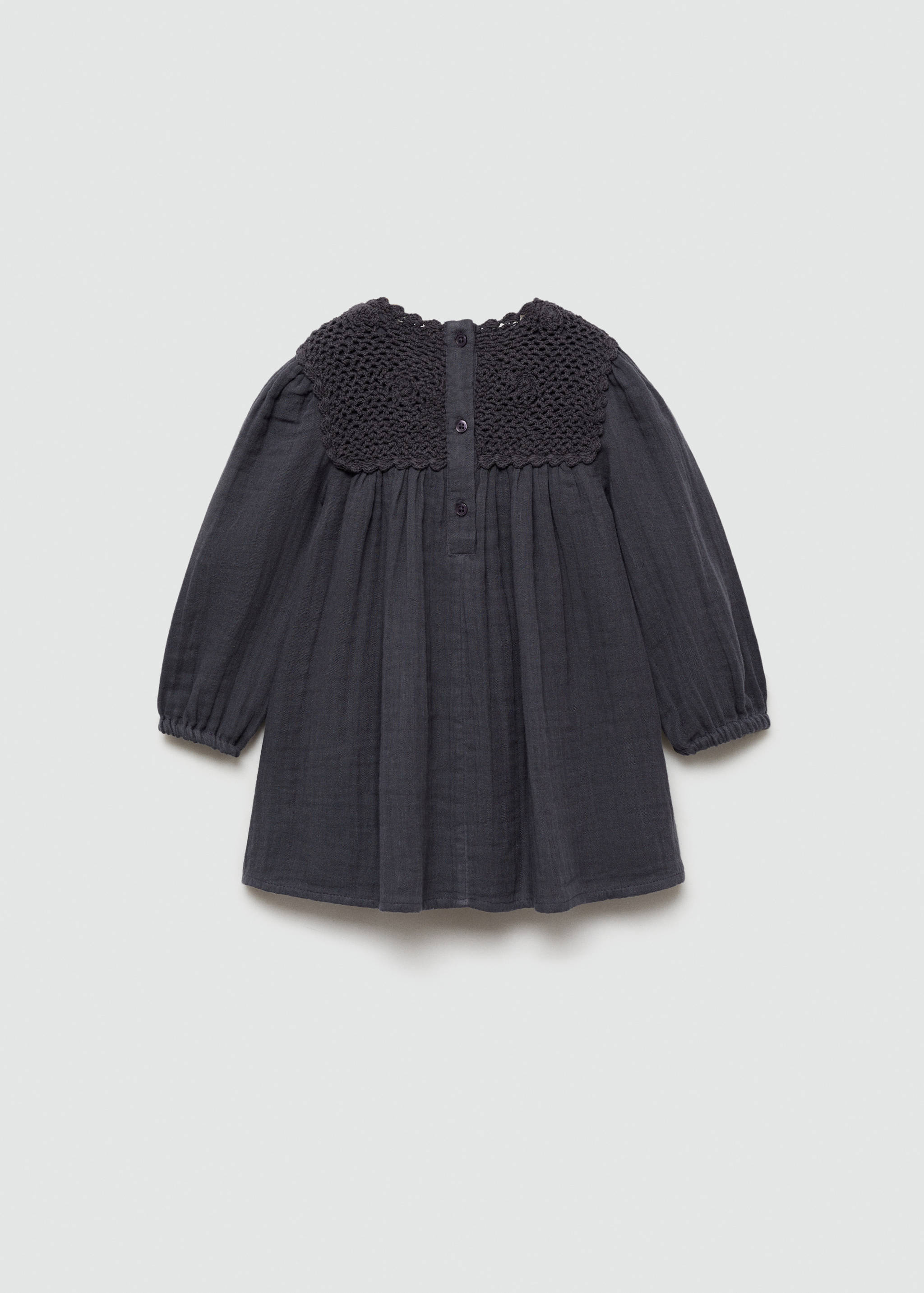 Crochet panel dress - Reverse of the article