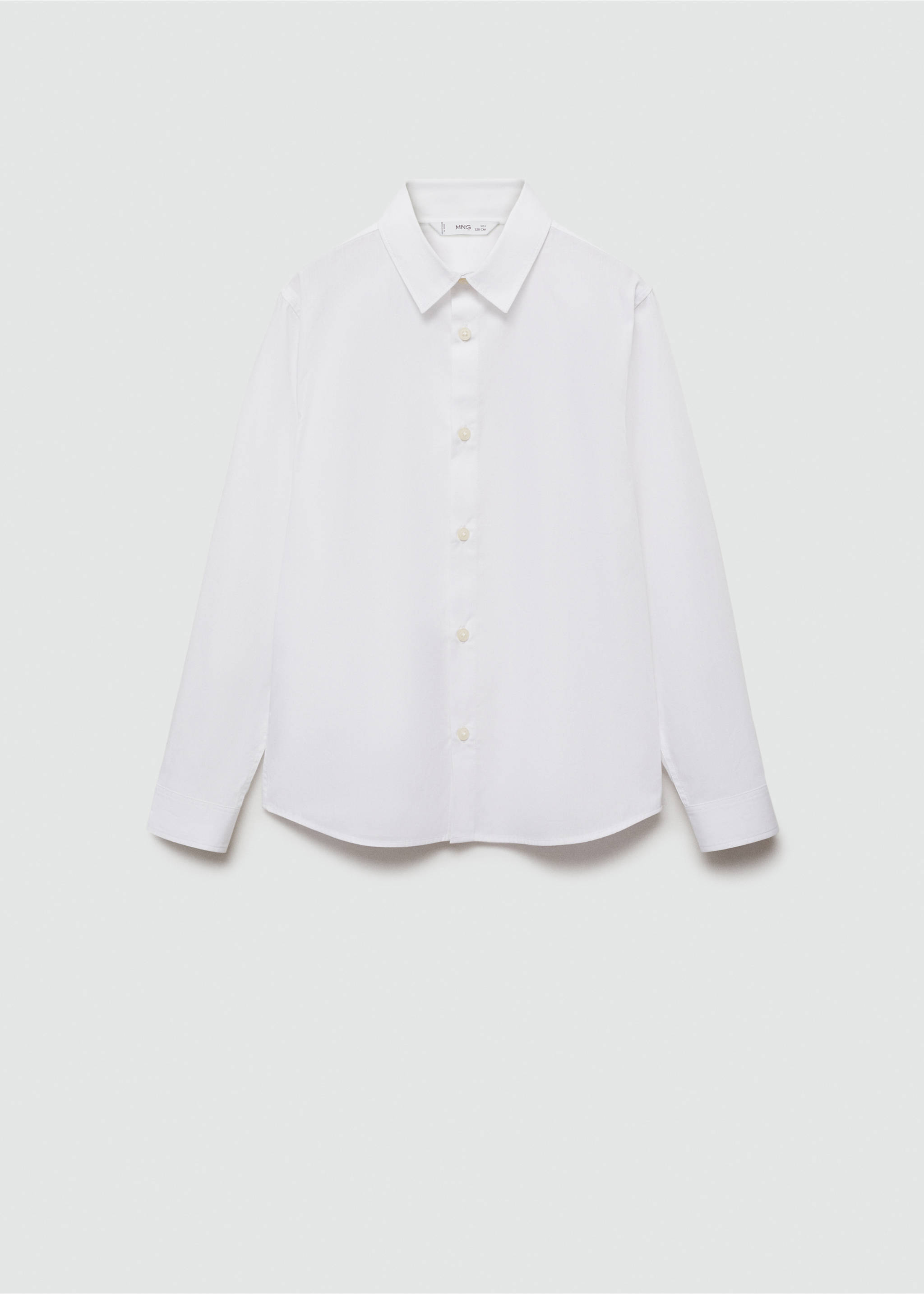 Regular fit cotton shirt - Article without model, White. Ref: 77014777-00.