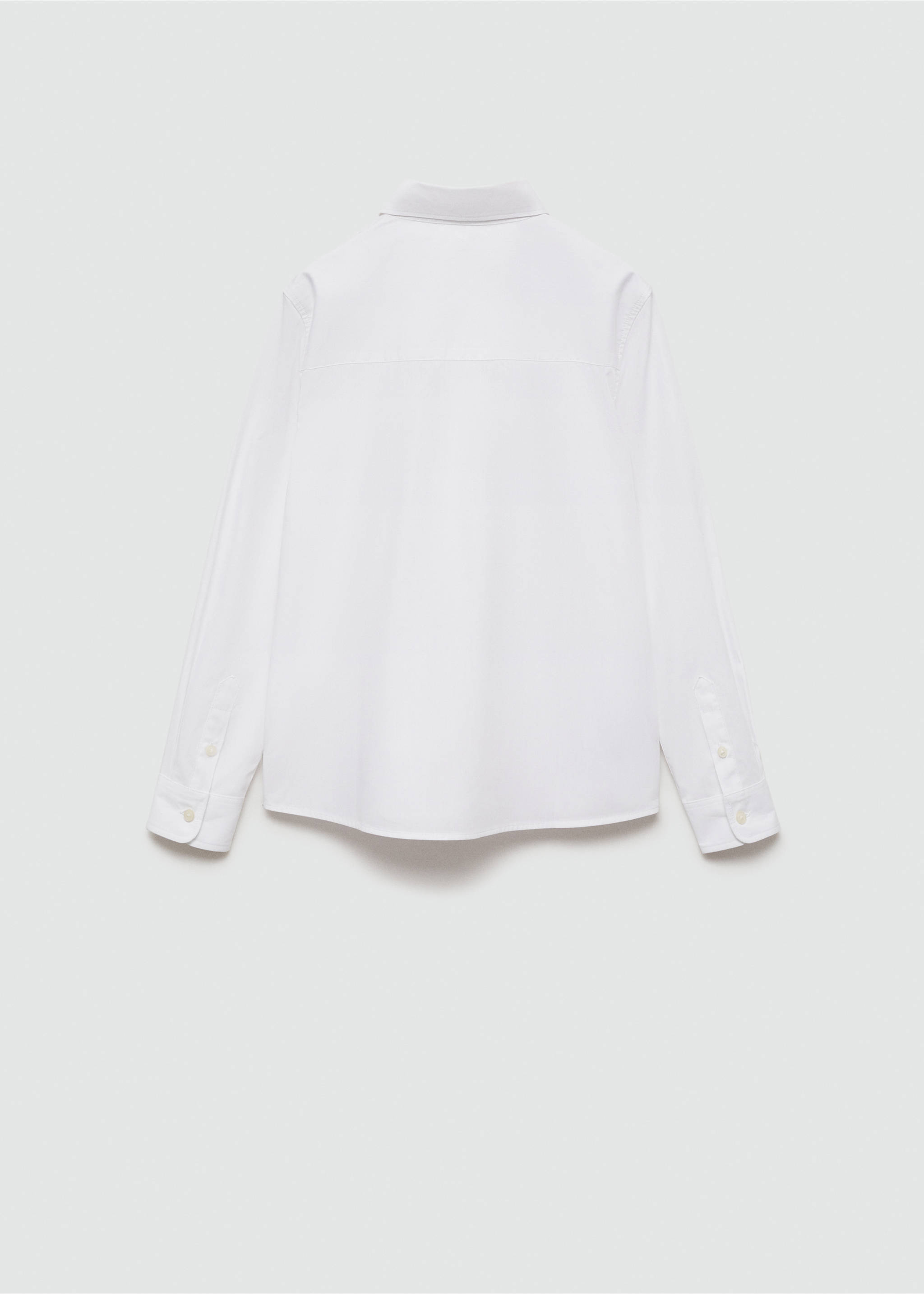 Regular fit cotton shirt - Reverse of the article, White. Ref: 77014777-00.