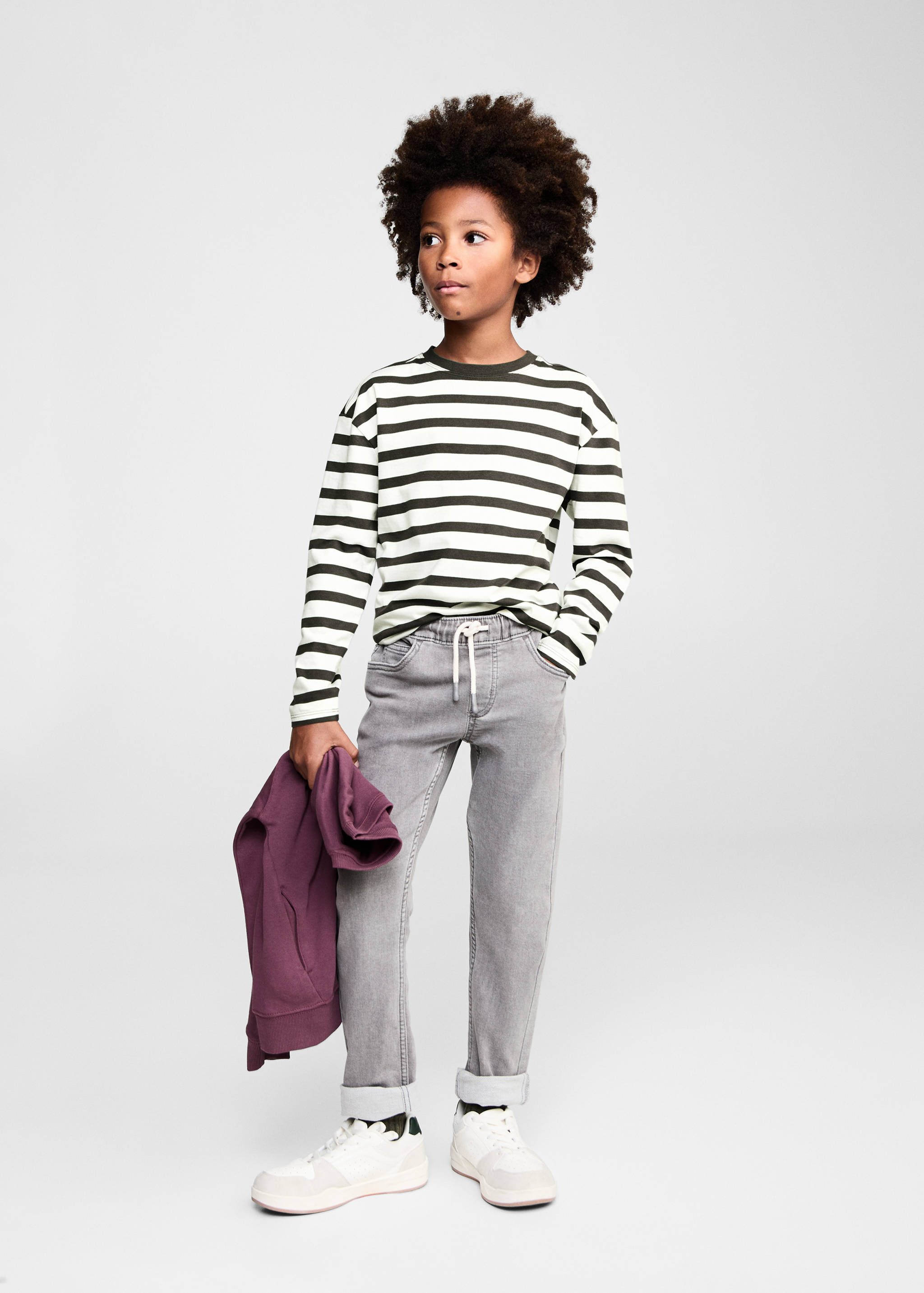 Camiseta manga larga rayas - Plano general