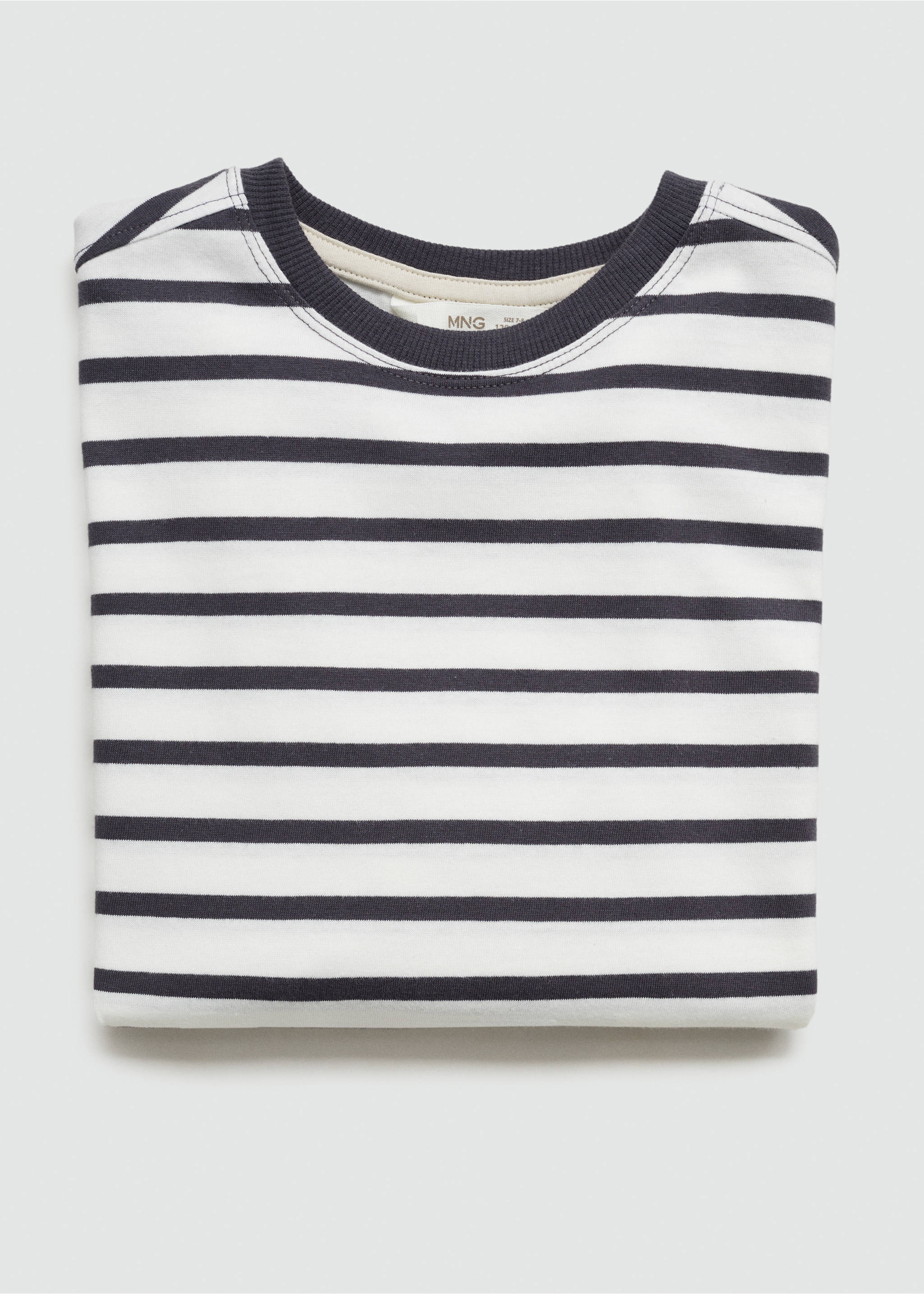 Langärmliges T-Shirt mit Streifen - Detail des Artikels 8, Anthrazit. Ref: 77014778-00.