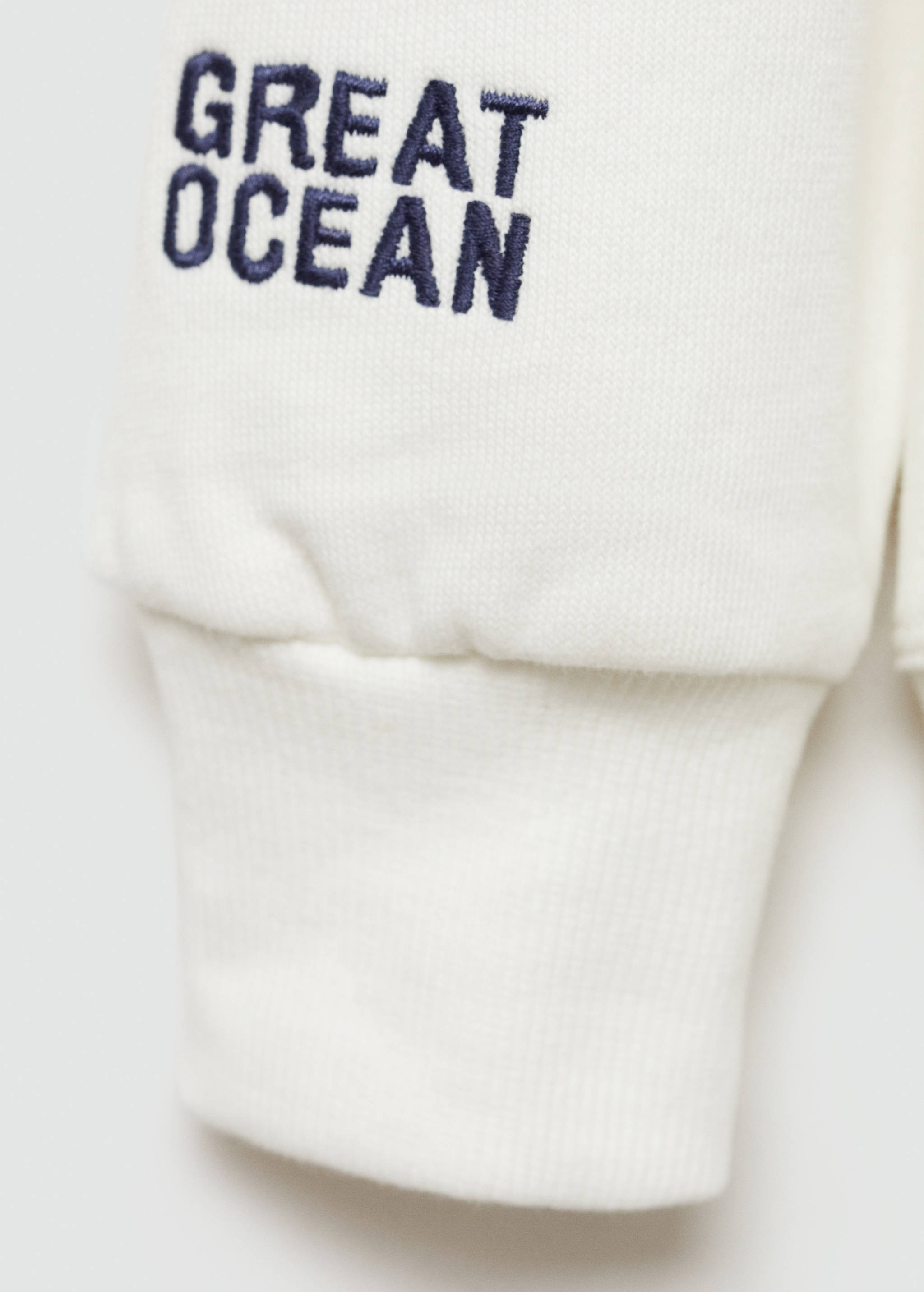 Embroidered detail cotton sweatshirt - Details of the article 0