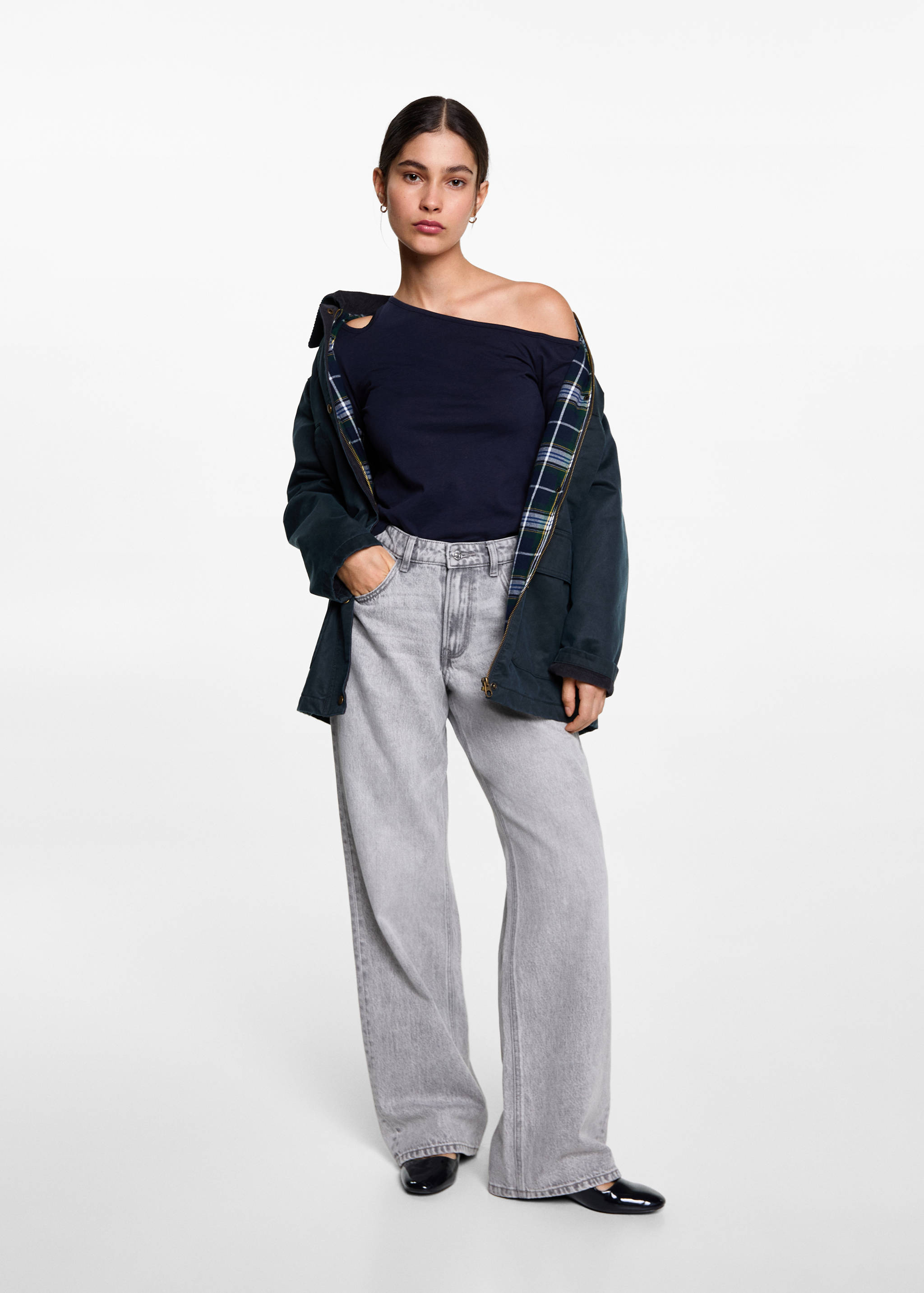 Camiseta algodón asimétrica - Plano general