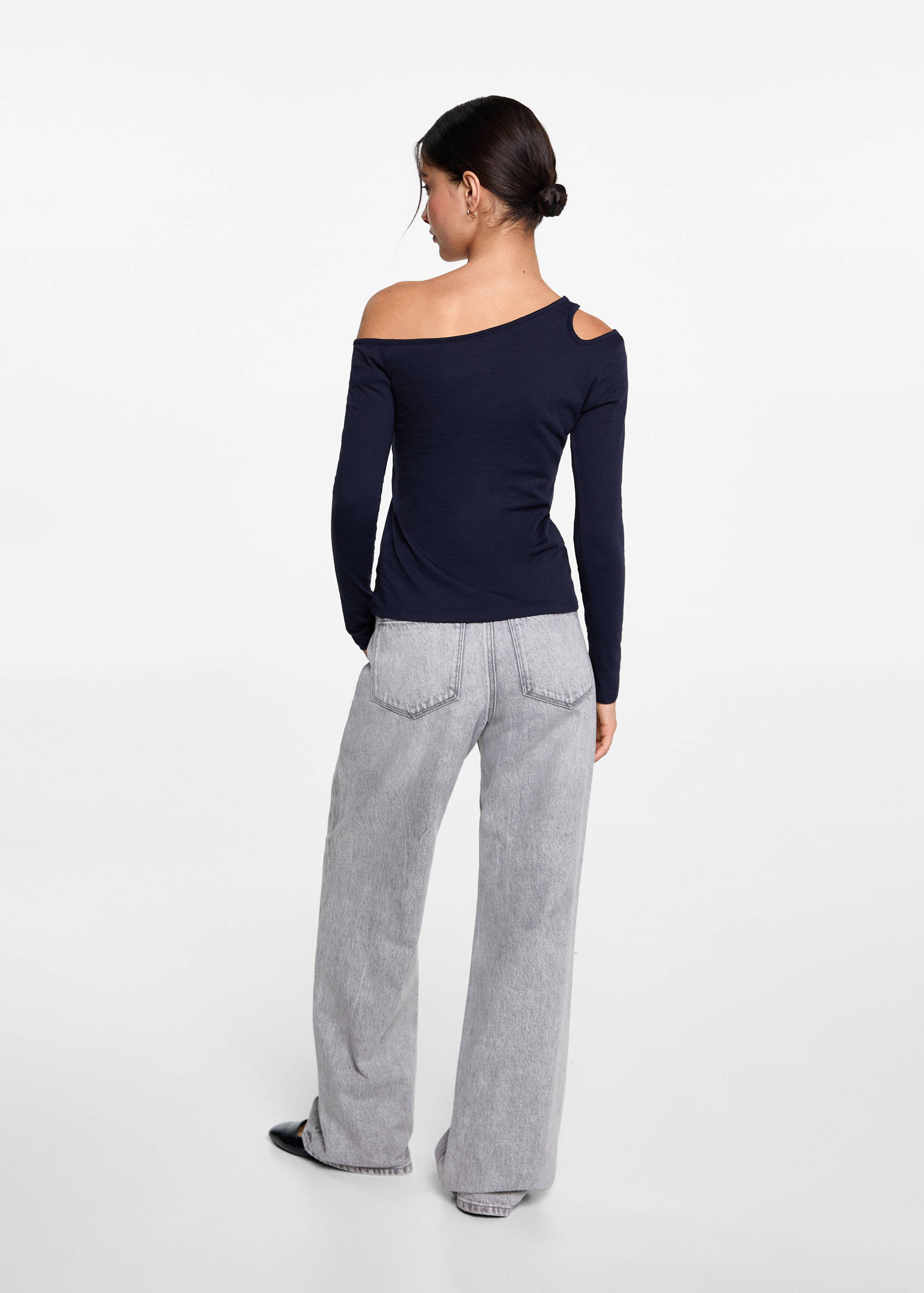 Camiseta algodón asimétrica - Reverso del artículo