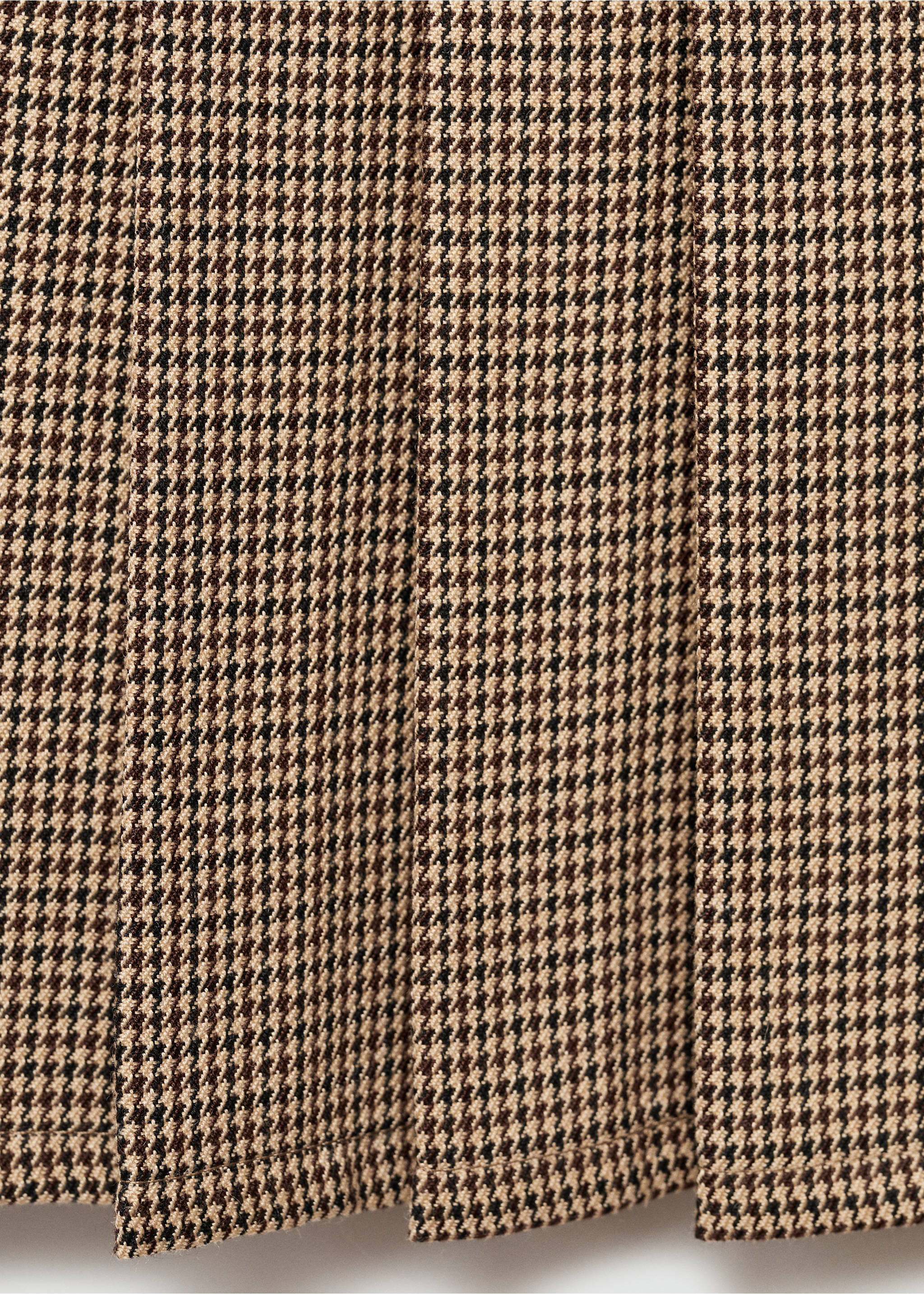 Houndstooth mini-skirt - Details of the article 0, Brown. Ref: 77014787-00.