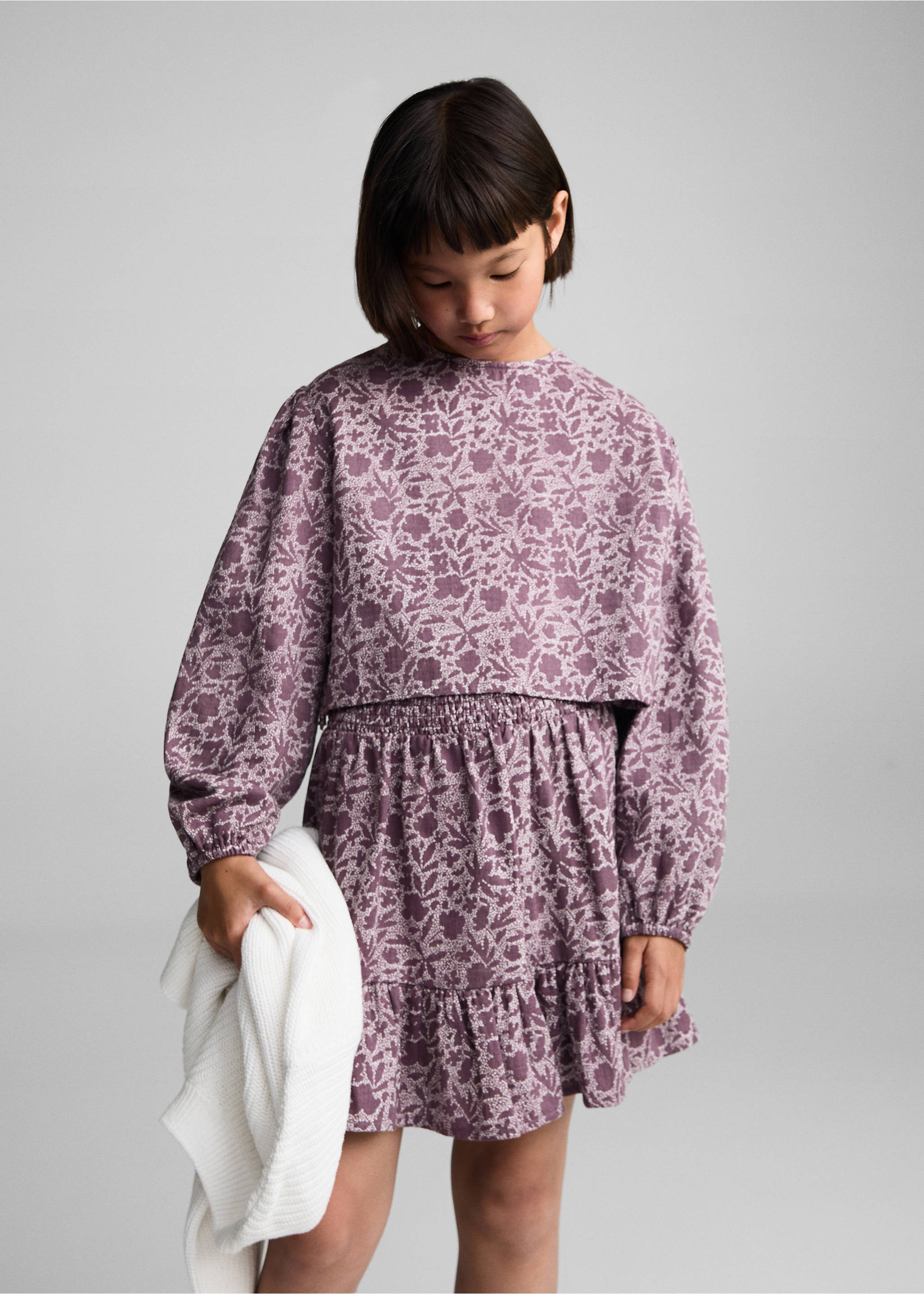 Floral print blouse - Medium plane, Maroon. Ref: 77014797-00.